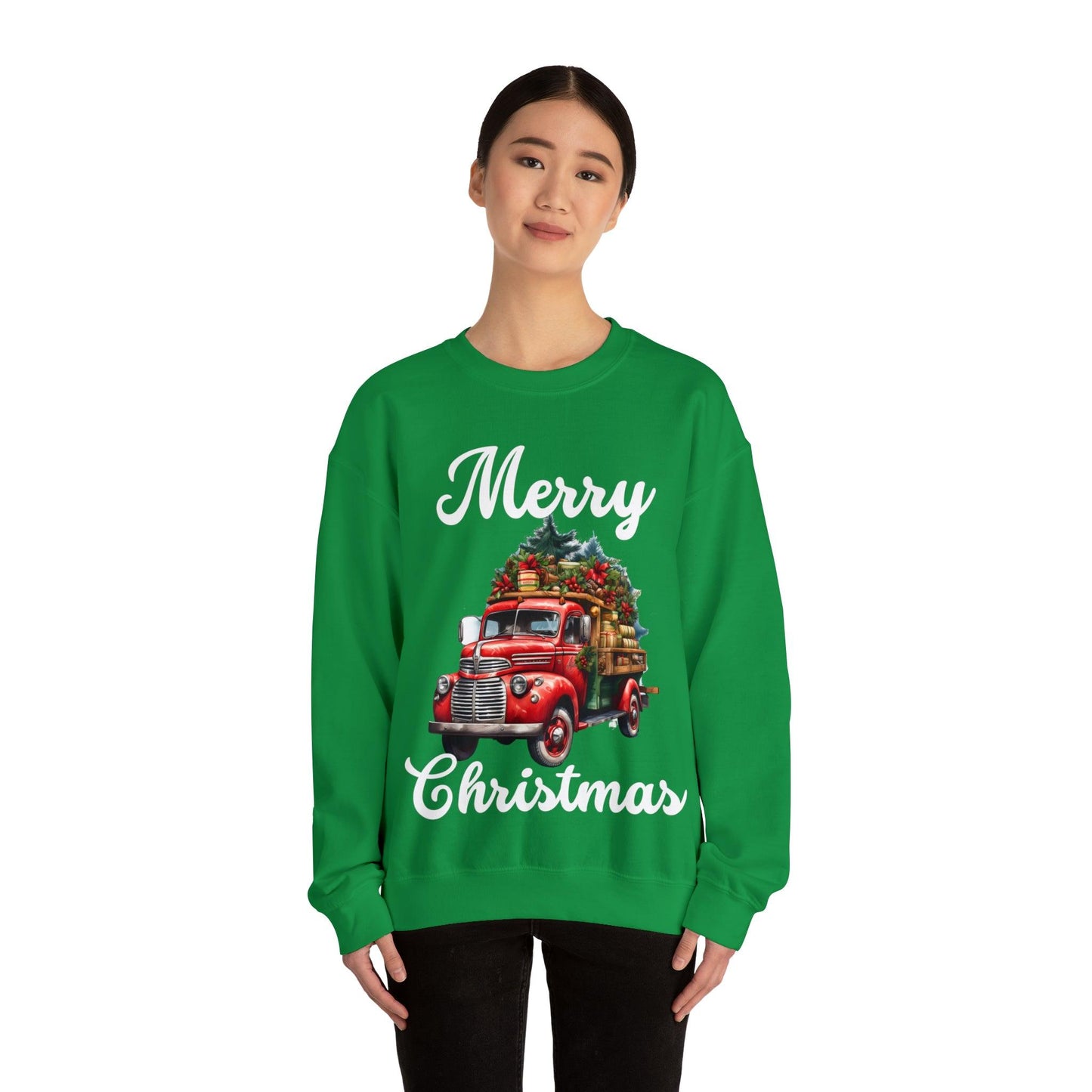 Christmas Tree Truck Sweatshirt Christmas Truck Sweatshirt Christmas Sweater Tree Truck Shirt Christmas Sweatshirt Tree Sweat Pine Tree Pullover - Giftsmojo