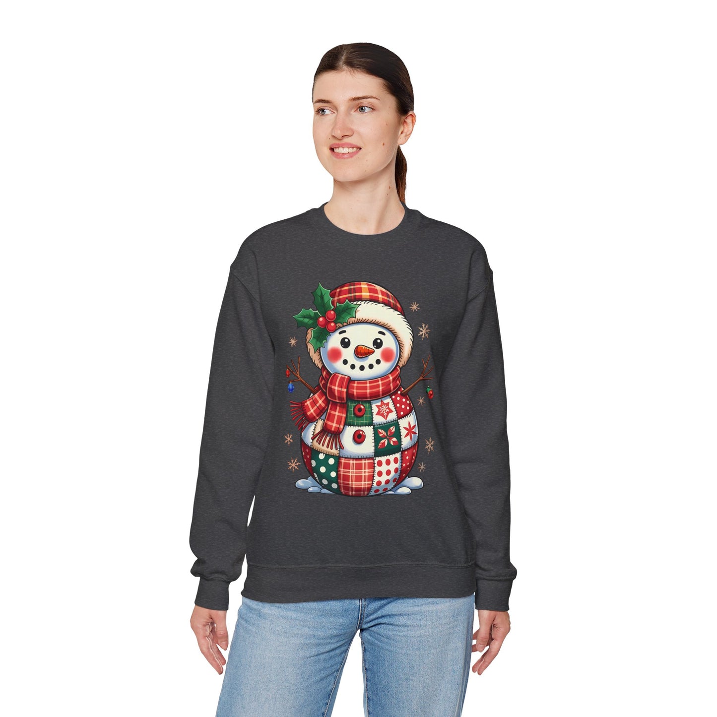 Patchwork Snowman Sweatshirt