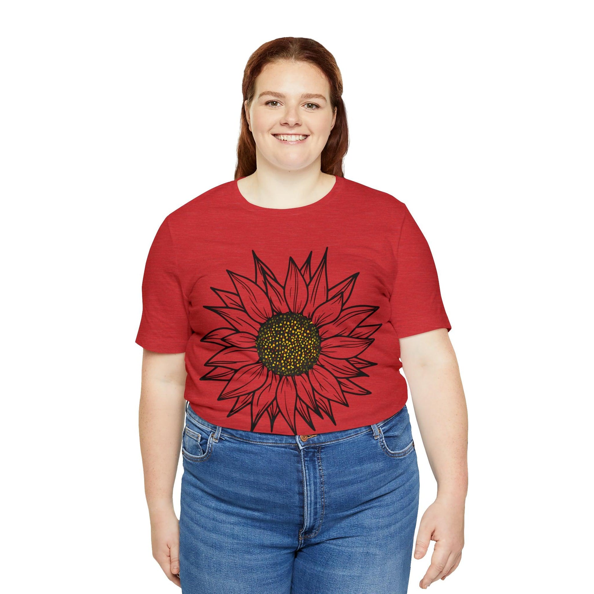 Sunflower Shirt, Floral Tee Shirt, Flower Shirt, Garden Shirt, Womens Fall Summer Shirt Sunshine Tee, Gift for Gardener, Nature love shirt - Giftsmojo