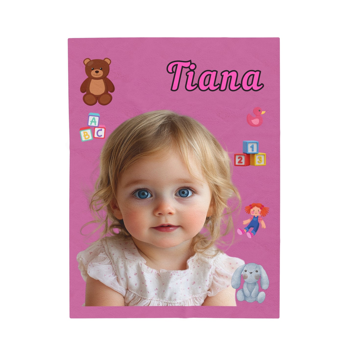 Personalized Kids Plush Blanket