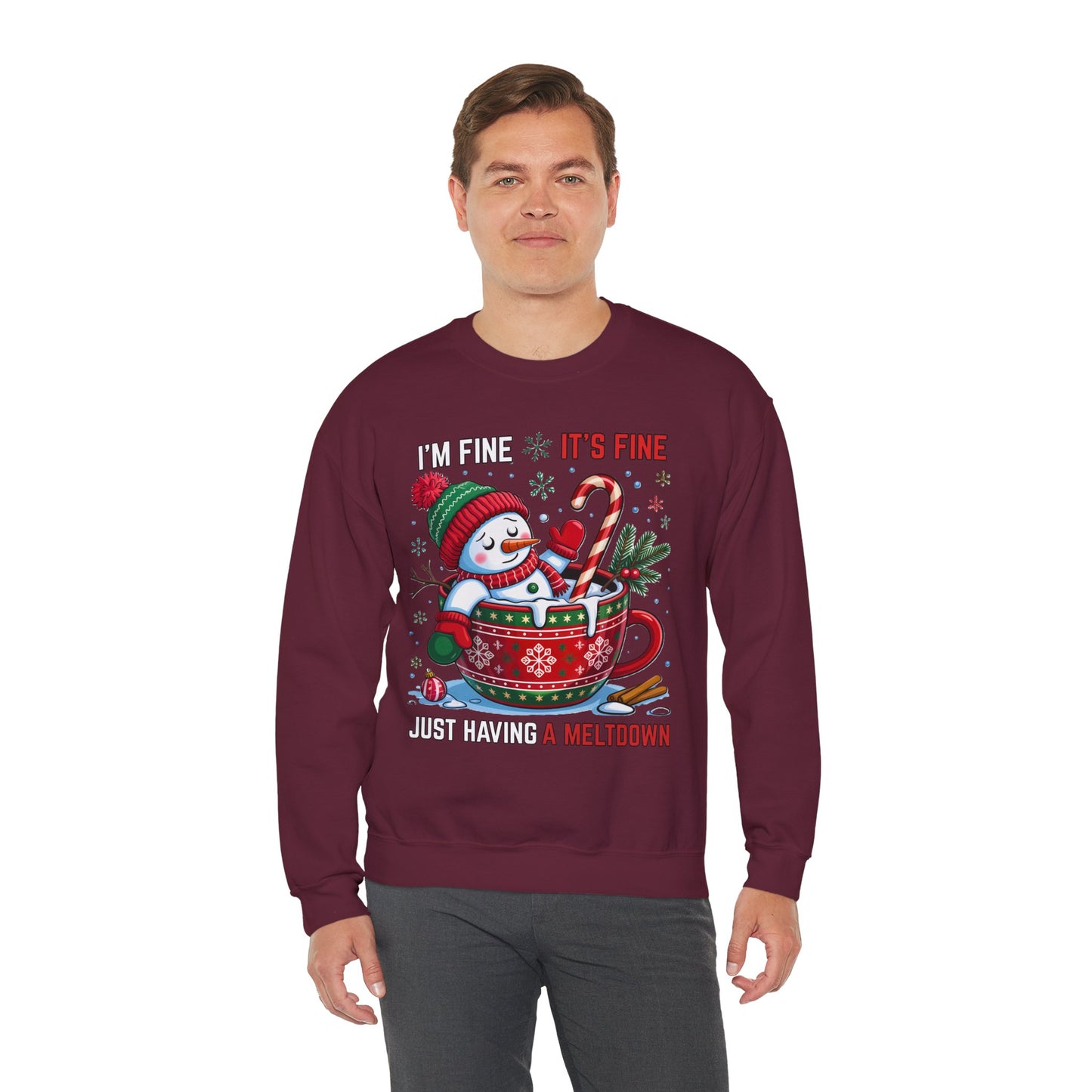 I’m Fine It’s Fine Christmas Sweatshirt – GiftsMojo