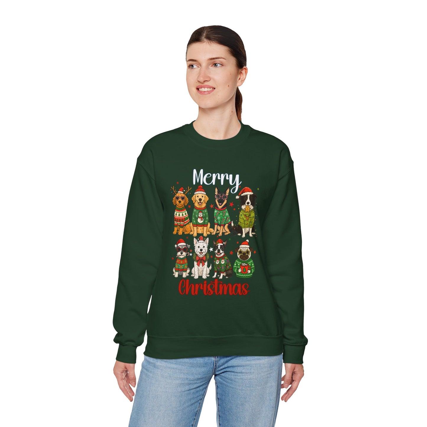 Dog Christmas Sweatshirt Unisex Fleece Graphic – GiftsMojo