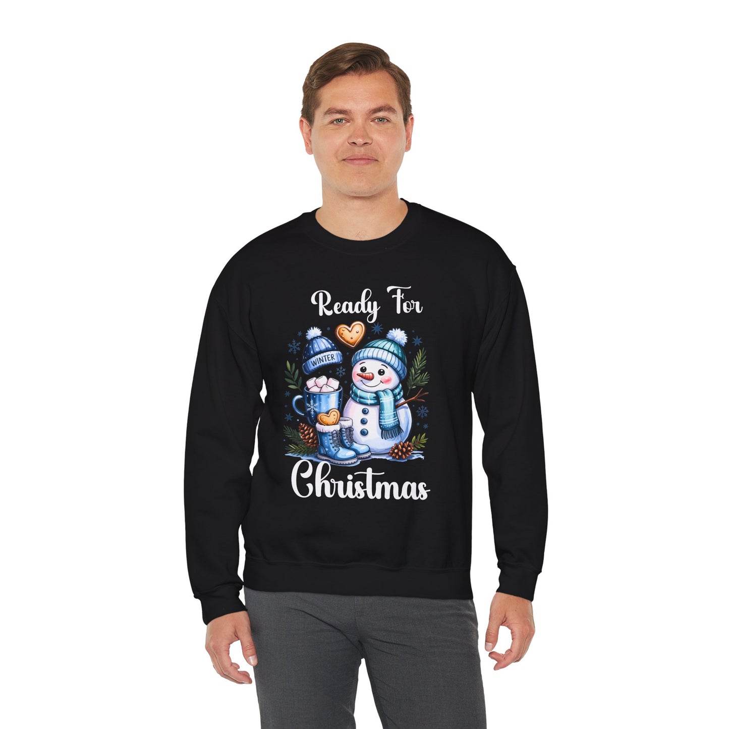 Snowman Christmas Crewneck Sweatshirt - Ready for Christmas
