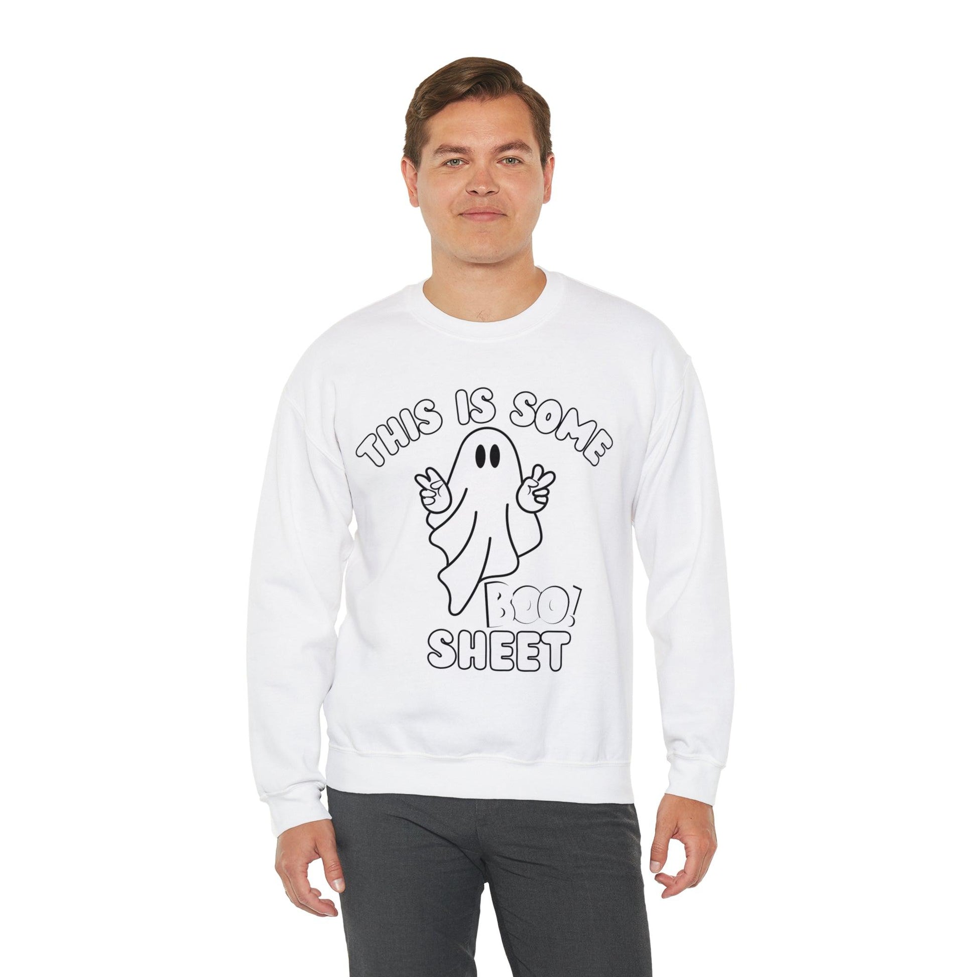 This Is Some Boo Sheet Ghost Sweatshirt Cute Ghost Sweatshirt Boo Ghost Sweatshirt Gift Shirt Funny Halloween Shirt Spooky Season Shirt - Giftsmojo