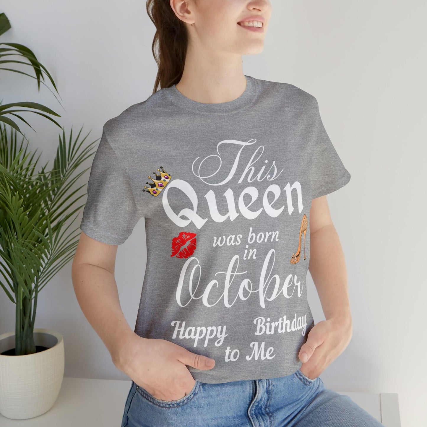 Birthday Queen Shirt, Gift for Birthday, This Queen was born in October Shirt, Funny Queen Shirt, Funny Birthday Shirt, Birthday Gift - Giftsmojo