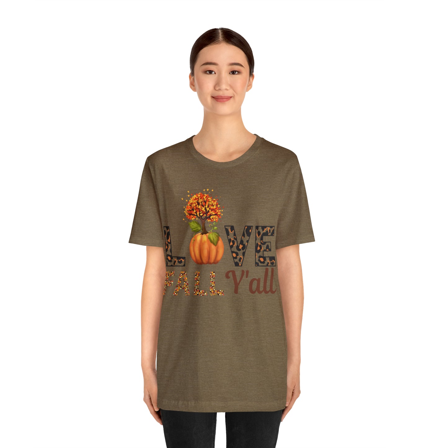 Leopard Print Love Fall Y'all shirt, Autumn Shirt, Fall shirt, Fall Gift