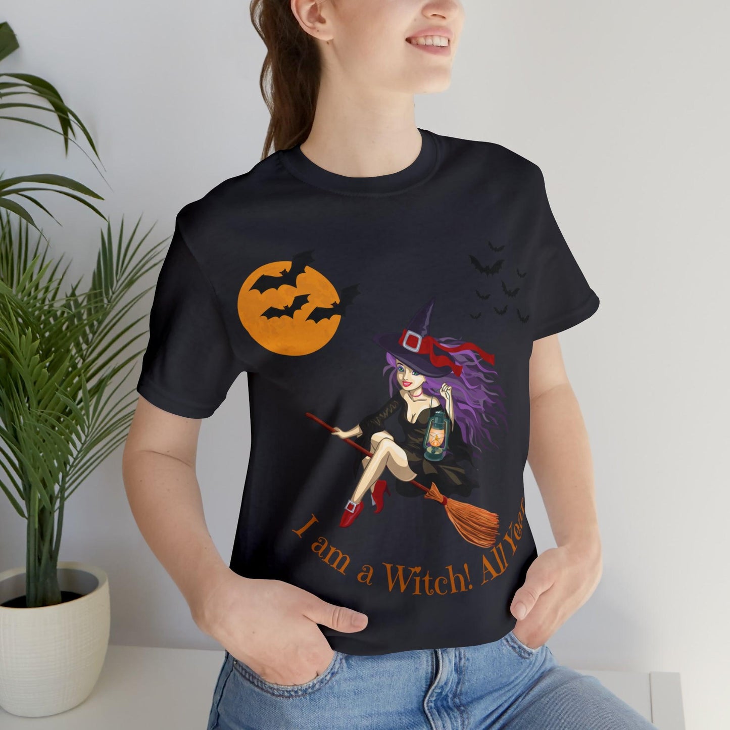 I am a witch All year Halloween Shirt,Vintage Witch Shirts Funny Witch Shirt Halloween Clothes Halloween Vibes Halloween Retro Halloween Outfit - Giftsmojo