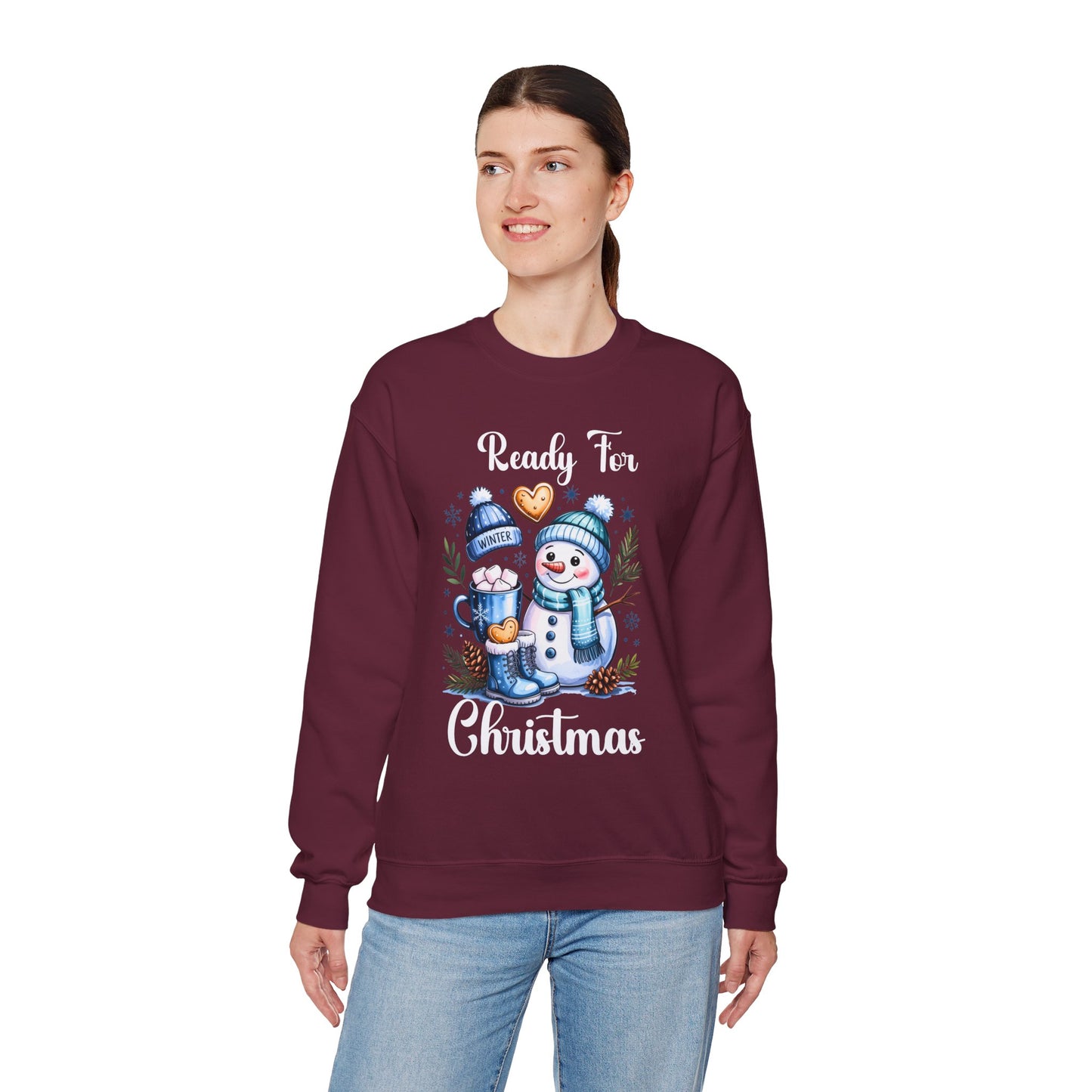 Snowman Christmas Crewneck Sweatshirt - Ready for Christmas
