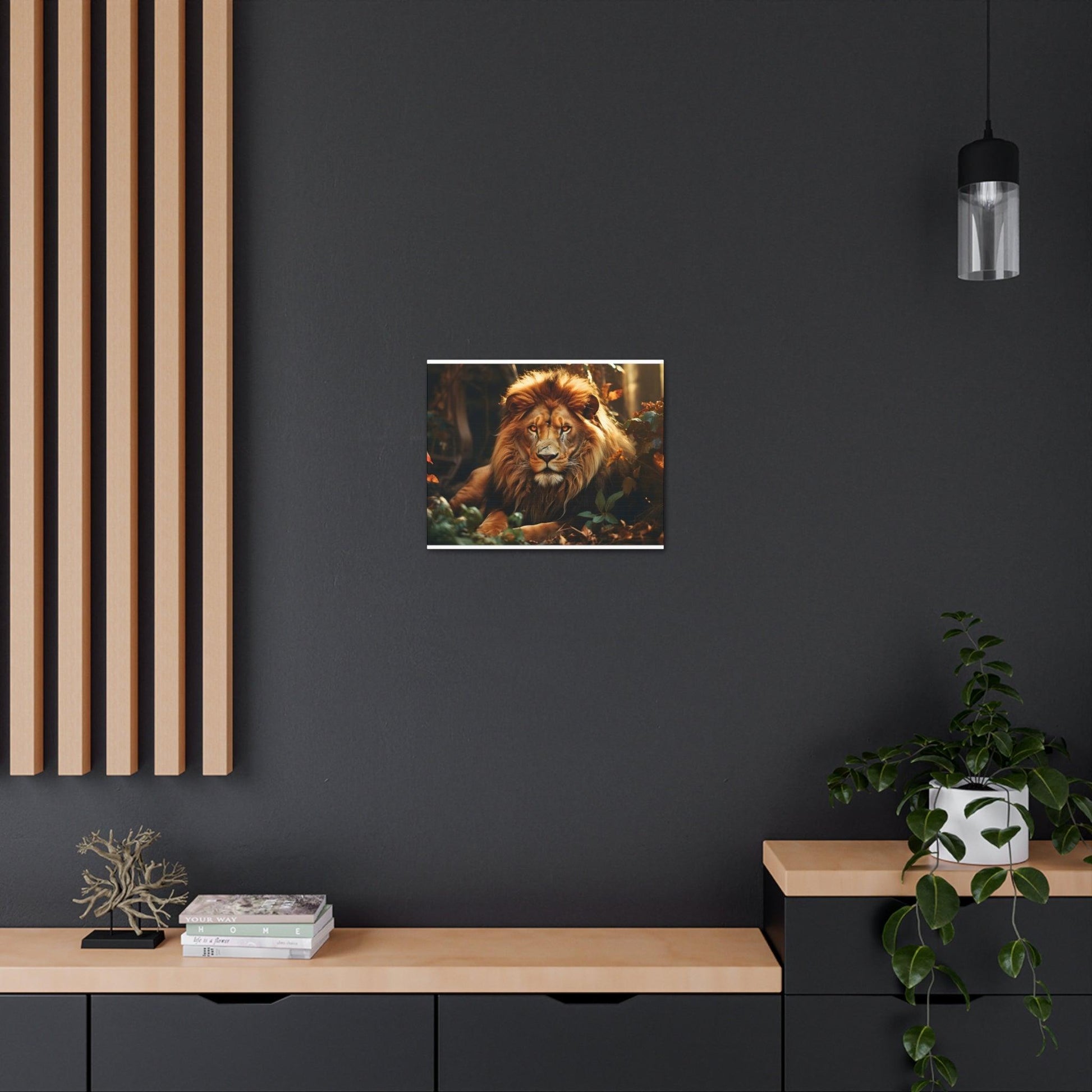 Lion In Nature Art Canvas Gallery Wraps Lion Print Large Canvas Art Animal Wall Art minimalist Wall Art Lover Gift - Giftsmojo