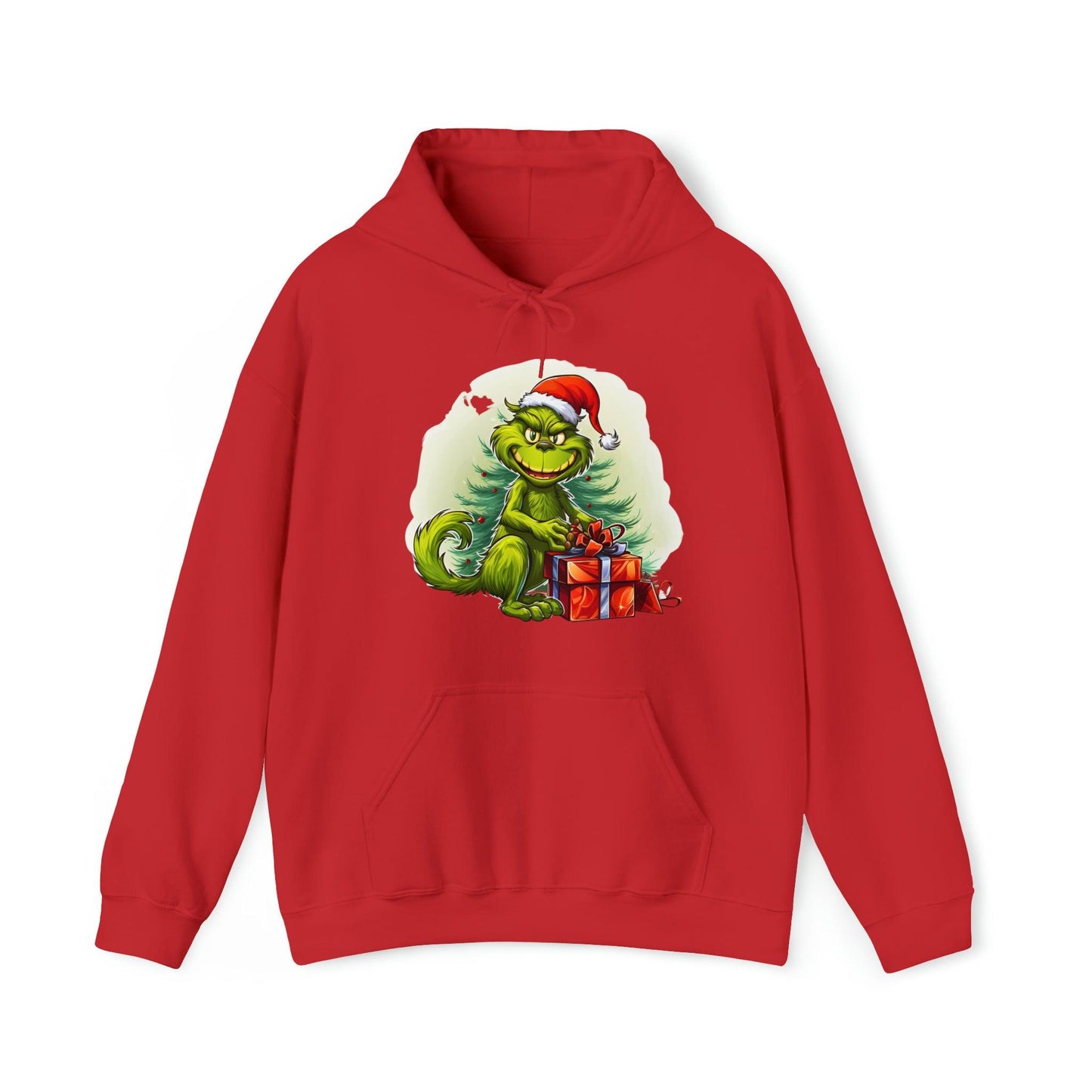 Grinch Hooded Sweatshirt Grinch Christmas Sweatshirt Christmas Sweater Truck Pullover Christmas Tree Sweat Pine Tree Pullover Grinch With a Mug - Giftsmojo