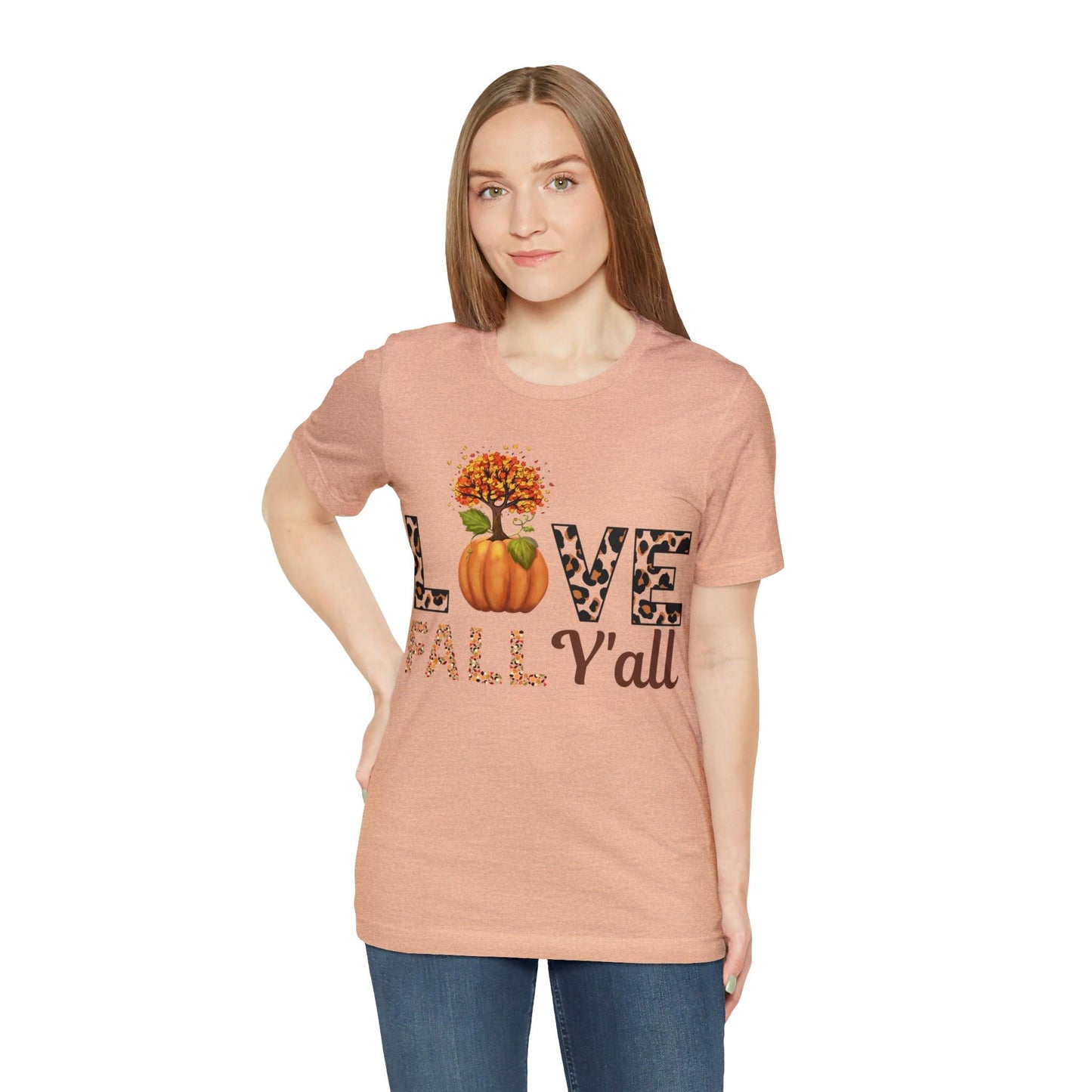 Leopard Print Love Fall Y'all shirt, Autumn Shirt, Fall shirt, Fall Gift - Giftsmojo