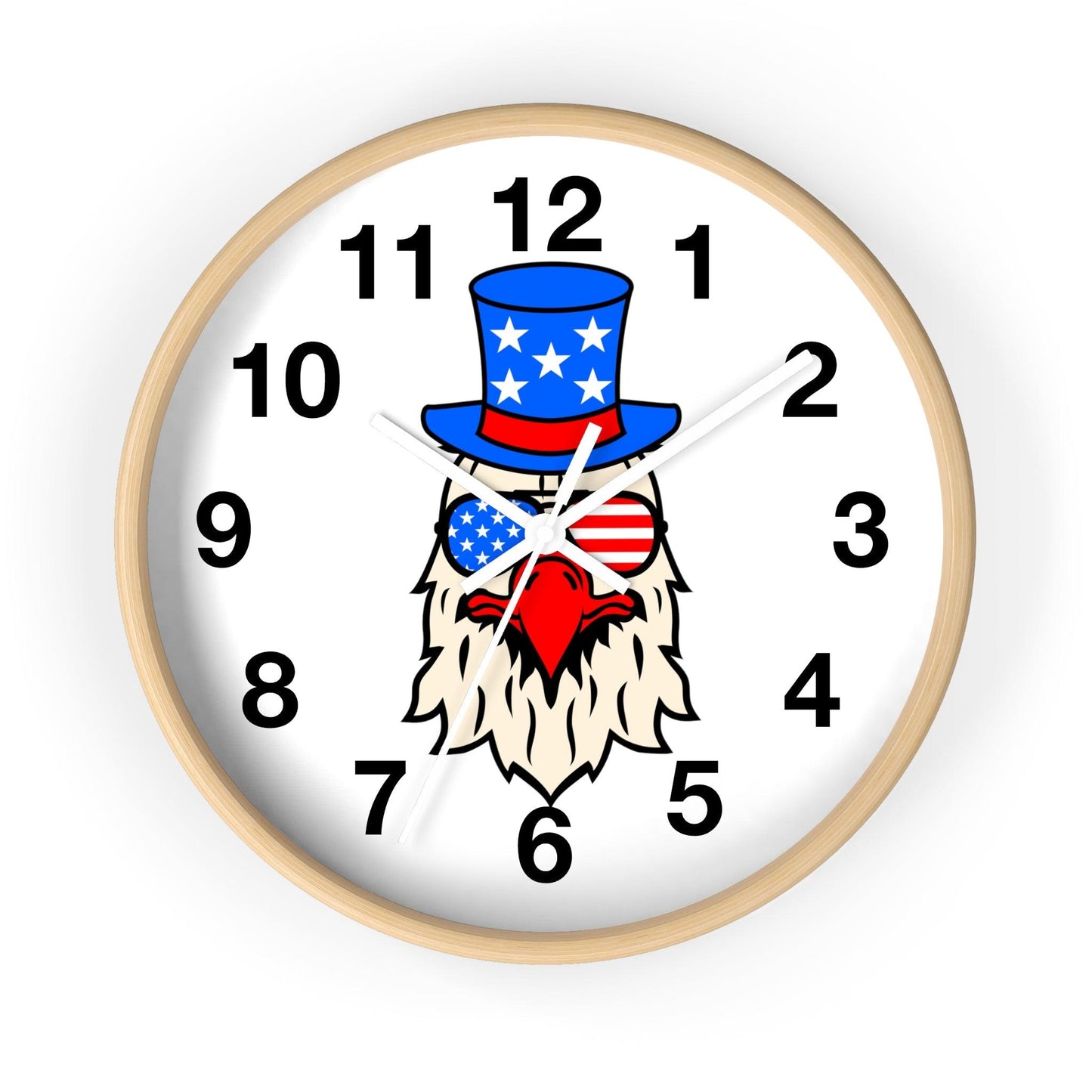 Funny USA Flag Wall Clock, Home decor gift, House Warming gift, New Home Gift, Patriotic gift