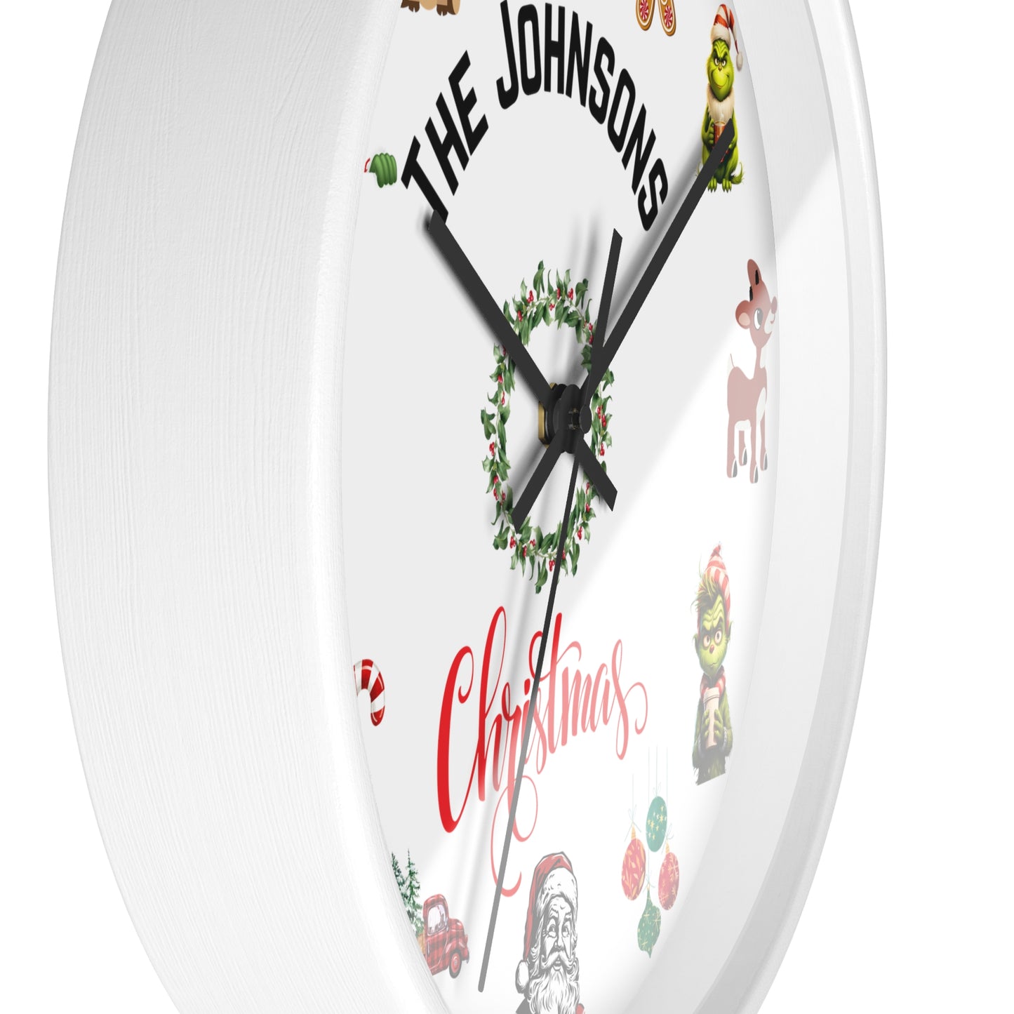 Personalized Christmas Wall Clock, Christmas Clock Christmas Gift Christmas Home Decor