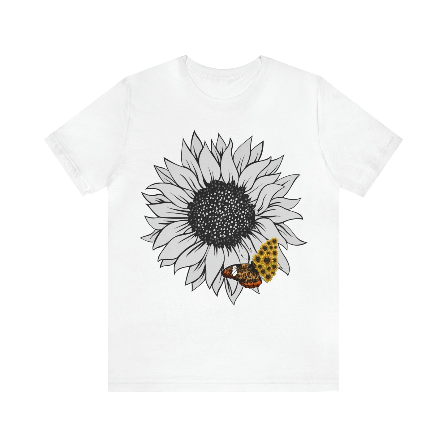 Flower Shirt, Sunflower Shirt, Floral Tee Shirt, Garden Shirt, Womens Fall Summer Shirt Sunshine Tee, Gift for Gardener, Nature love shirt