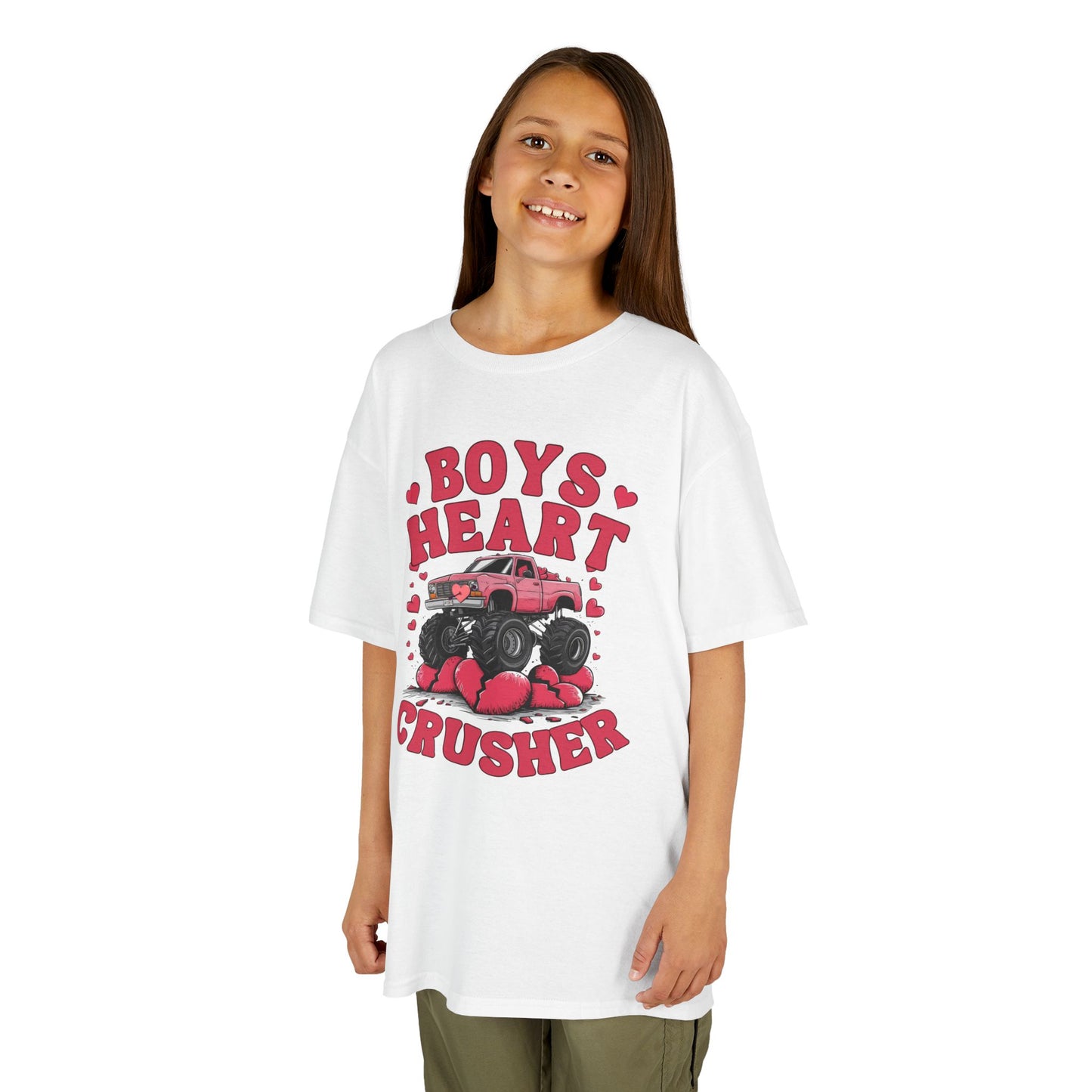 Boys Heart Crusher Kids Tee - Fun Heartfelt Graphic T-Shirt