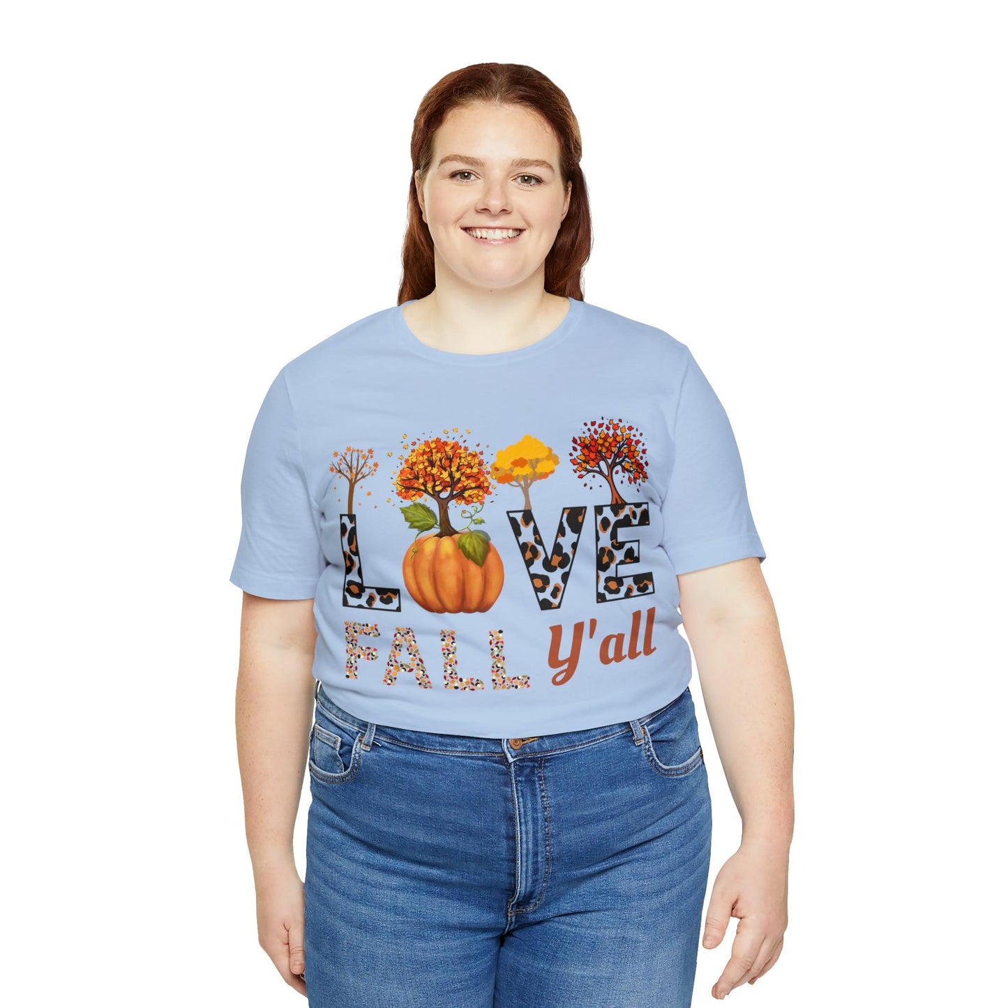 Leopard Print Love Fall Y'all, Fall shirt, Fall lover gift - Giftsmojo