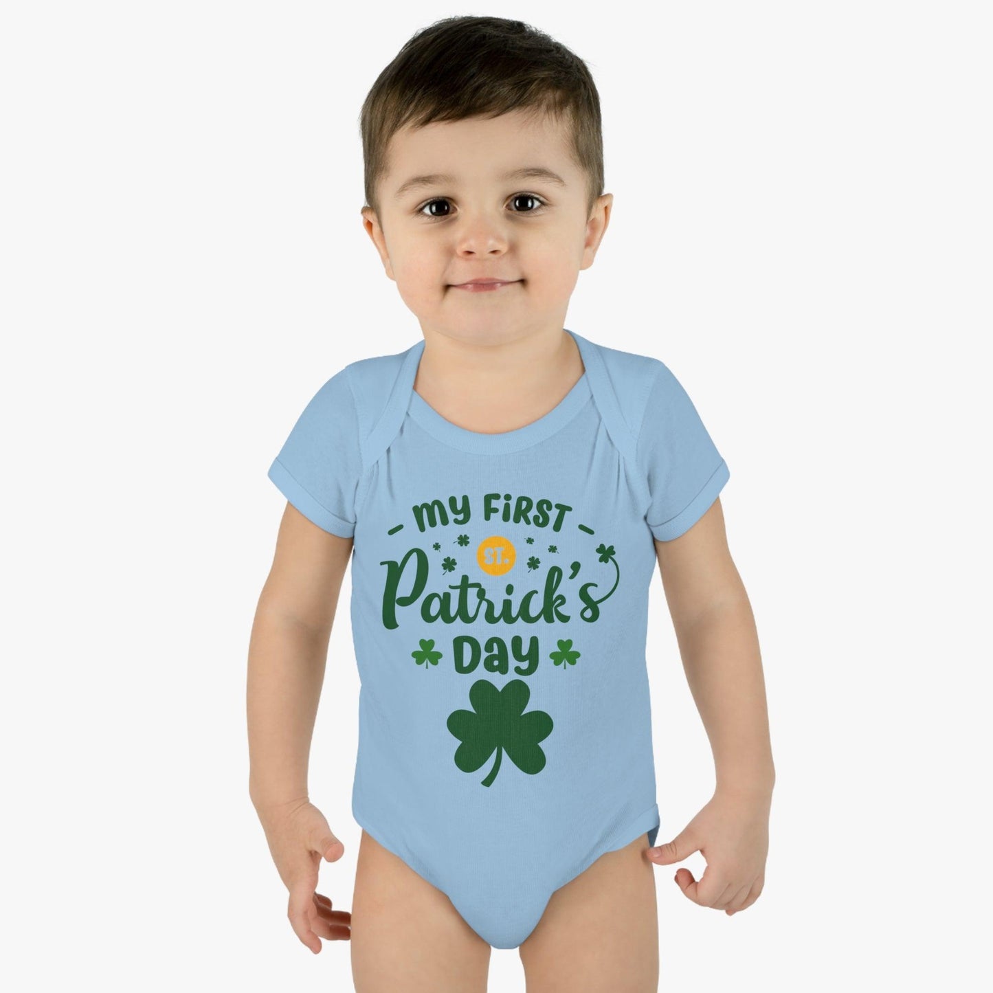 My first St Patrick's day baby onesie Infant Baby Rib Bodysuit - Giftsmojo