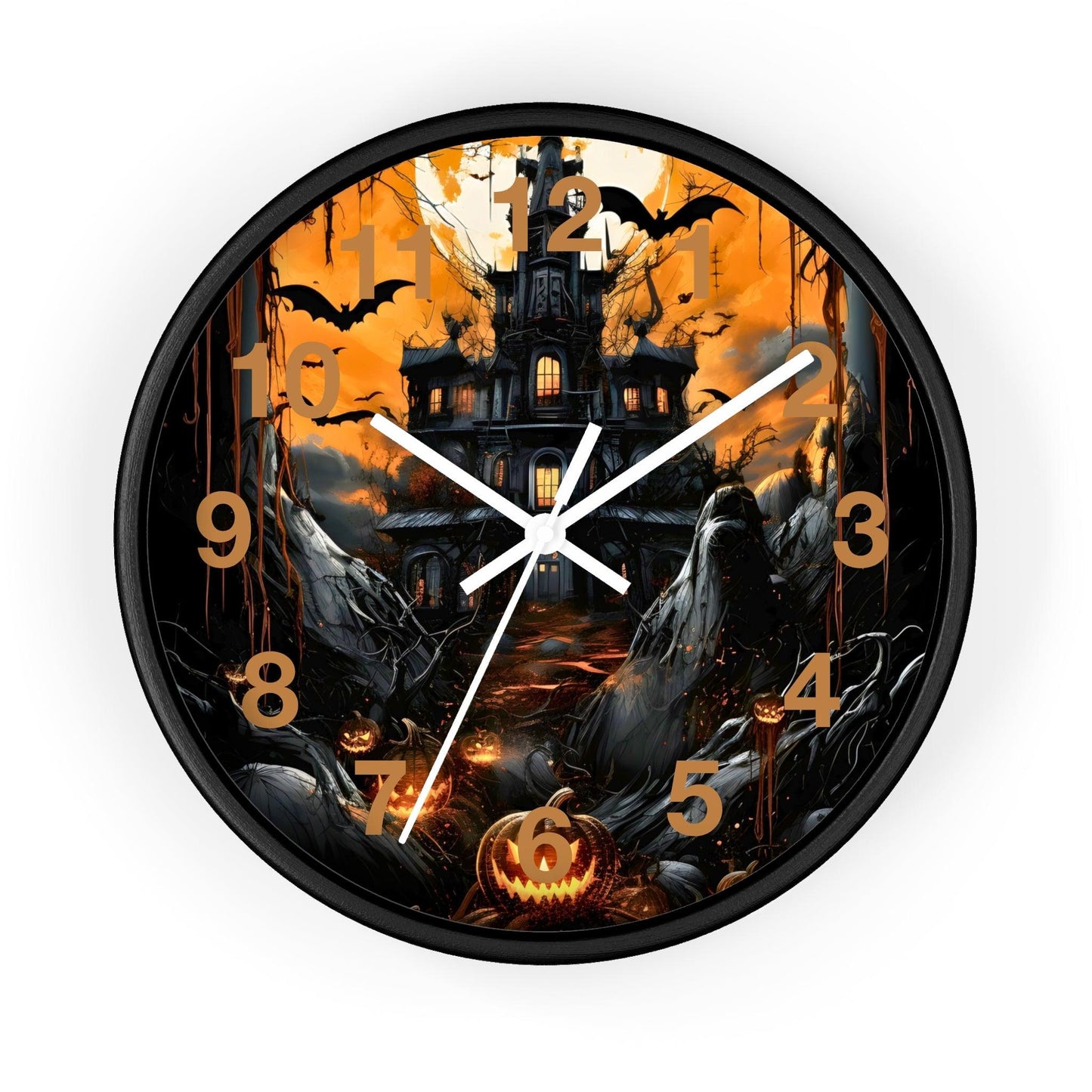 Halloween Ghost Wall Clock Halloween Wall Clocks Halloween Clock Fall Clock Halloween Decor Home decor - Giftsmojo