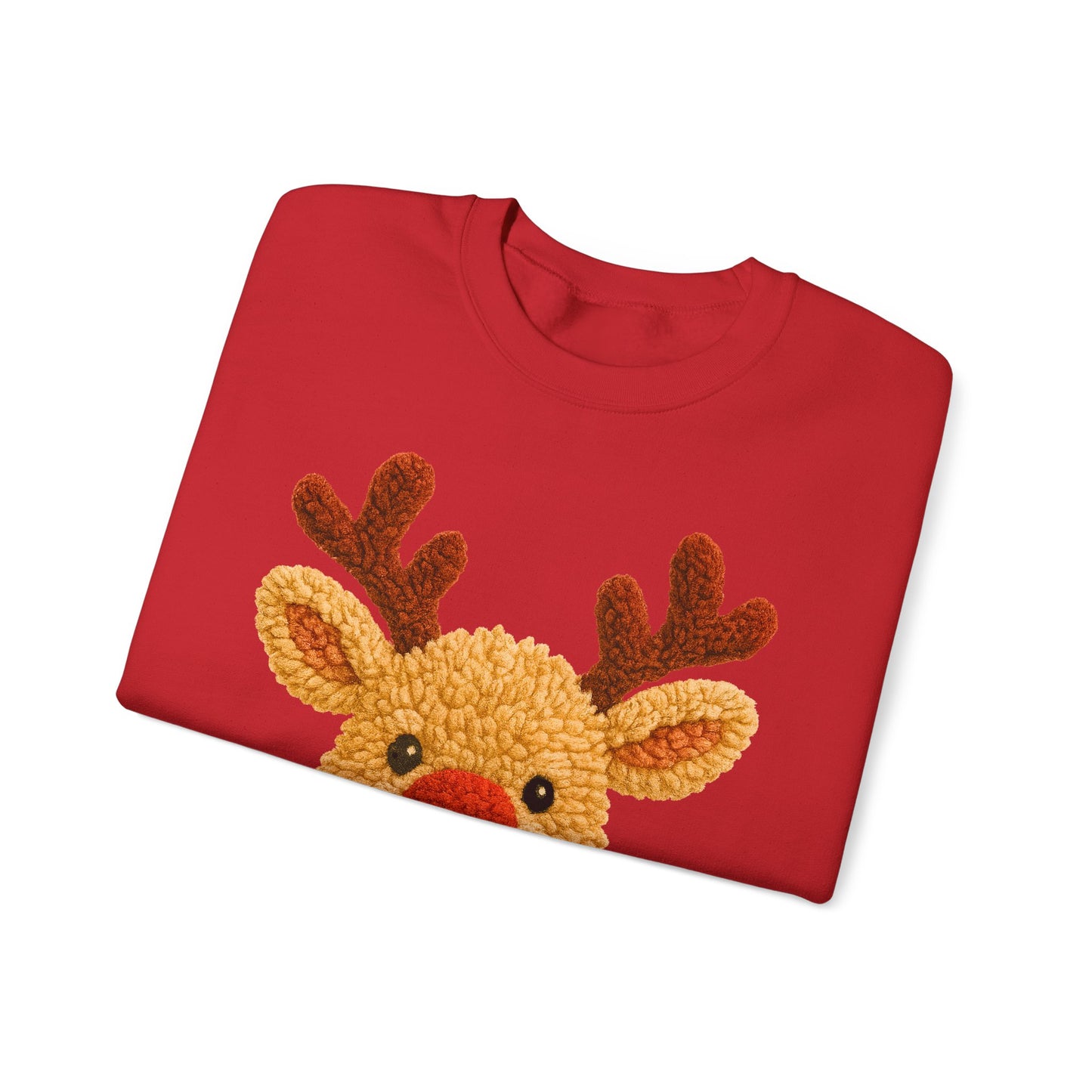 Reindeer Christmas Sweatshirt Unisex Fleece Crew | GiftsMojo