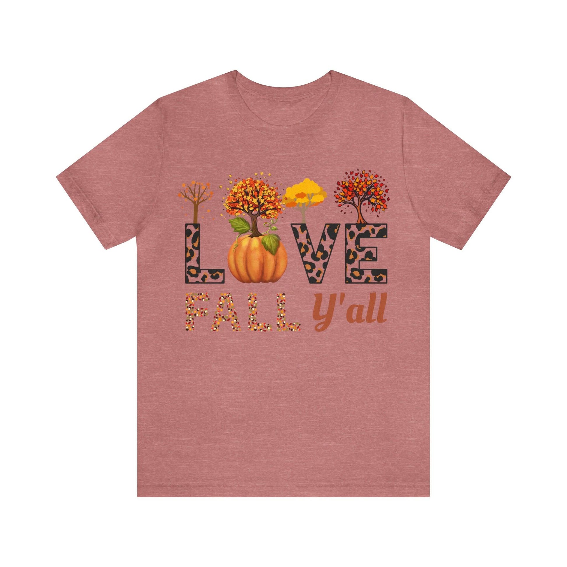 Leopard Print Love Fall Y'all, Fall shirt, Fall lover gift - Giftsmojo