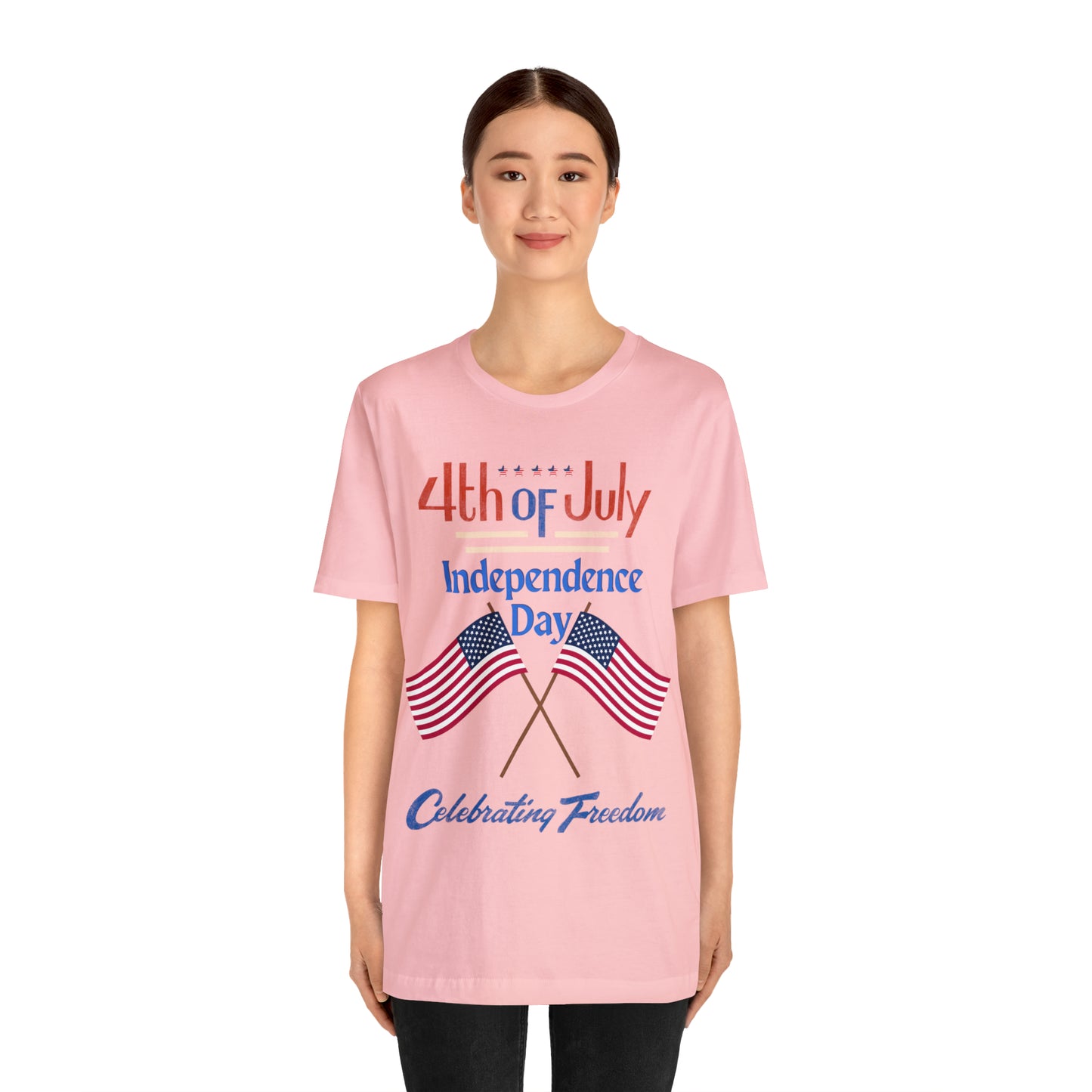 Express Your Patriotism with 4th of July Flag Shirt: Independence Day, Fireworks, Celebrating Freedom - Perfect for Women and Men