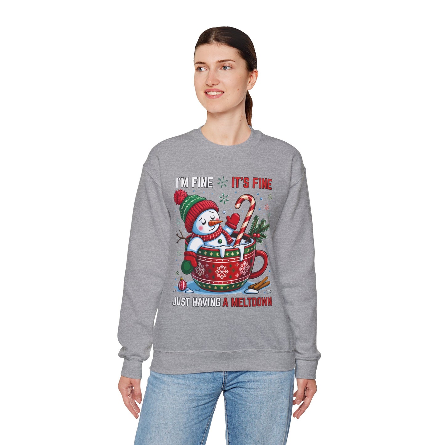 I’m Fine It’s Fine Christmas Sweatshirt – GiftsMojo