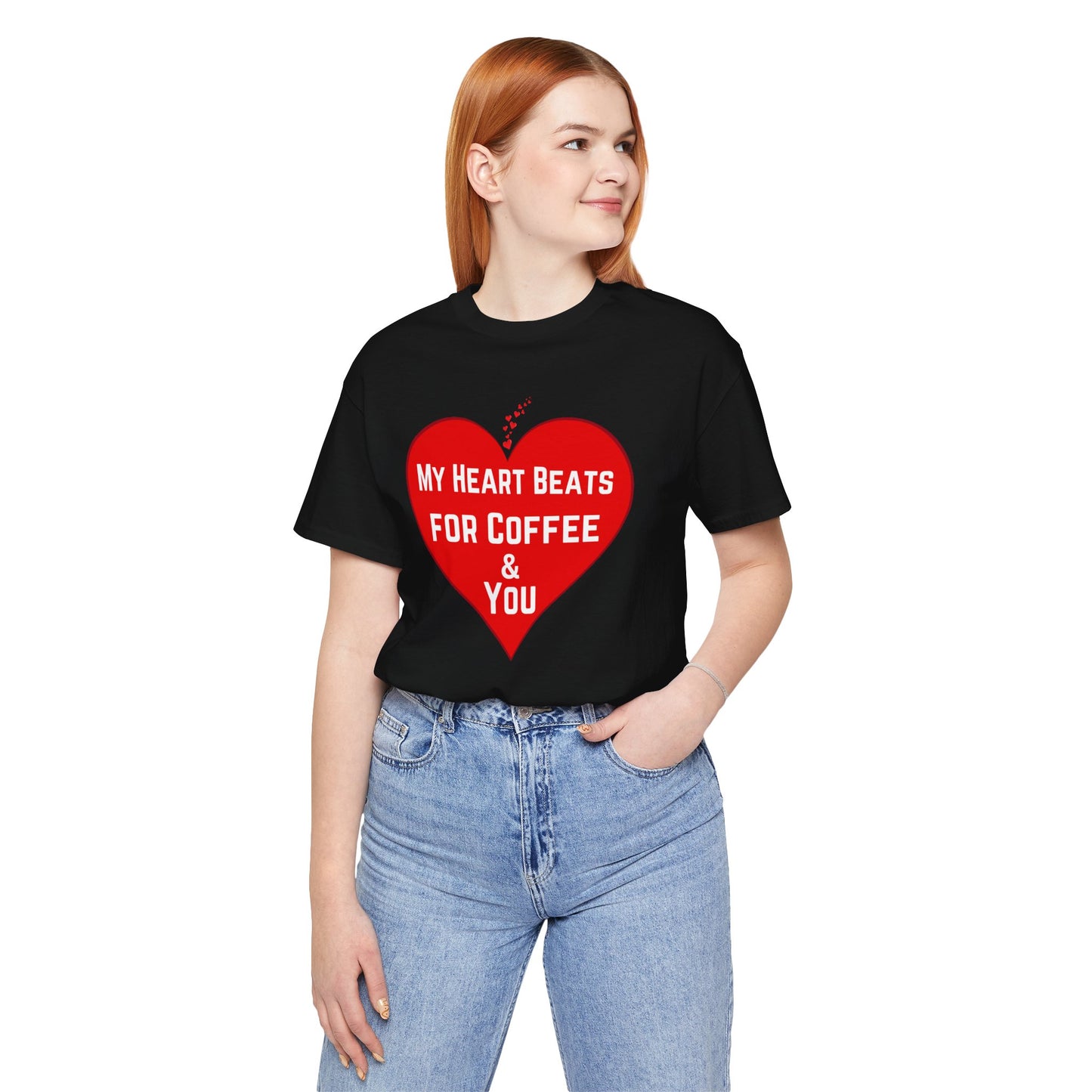 Coffee Lover Unisex Tee - My Heart Beats Design