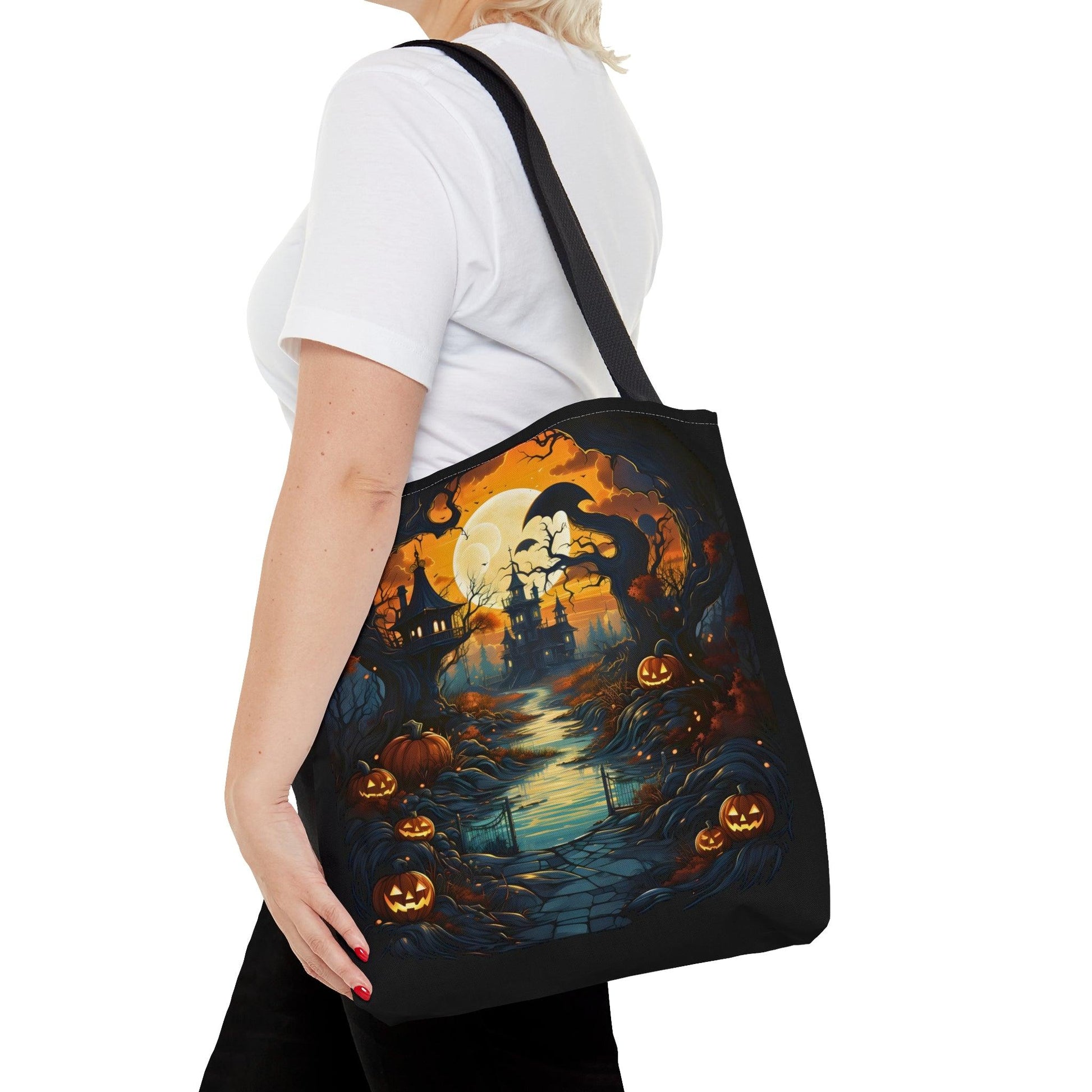 Happy Halloween Bag Trick or Treat Bag Love Fall Pumpkin Tote Bag Cute Market Bag - Aesthetic Bag, Fall Tote Bag, Mom Bag Canvas Bag - Giftsmojo