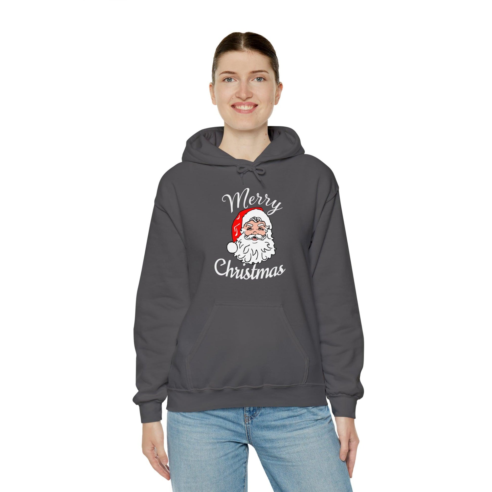 Santa Hoodie, Merry Christmas Hooded Sweatshirt, Christmas Shirt, Christmas Gift - Giftsmojo