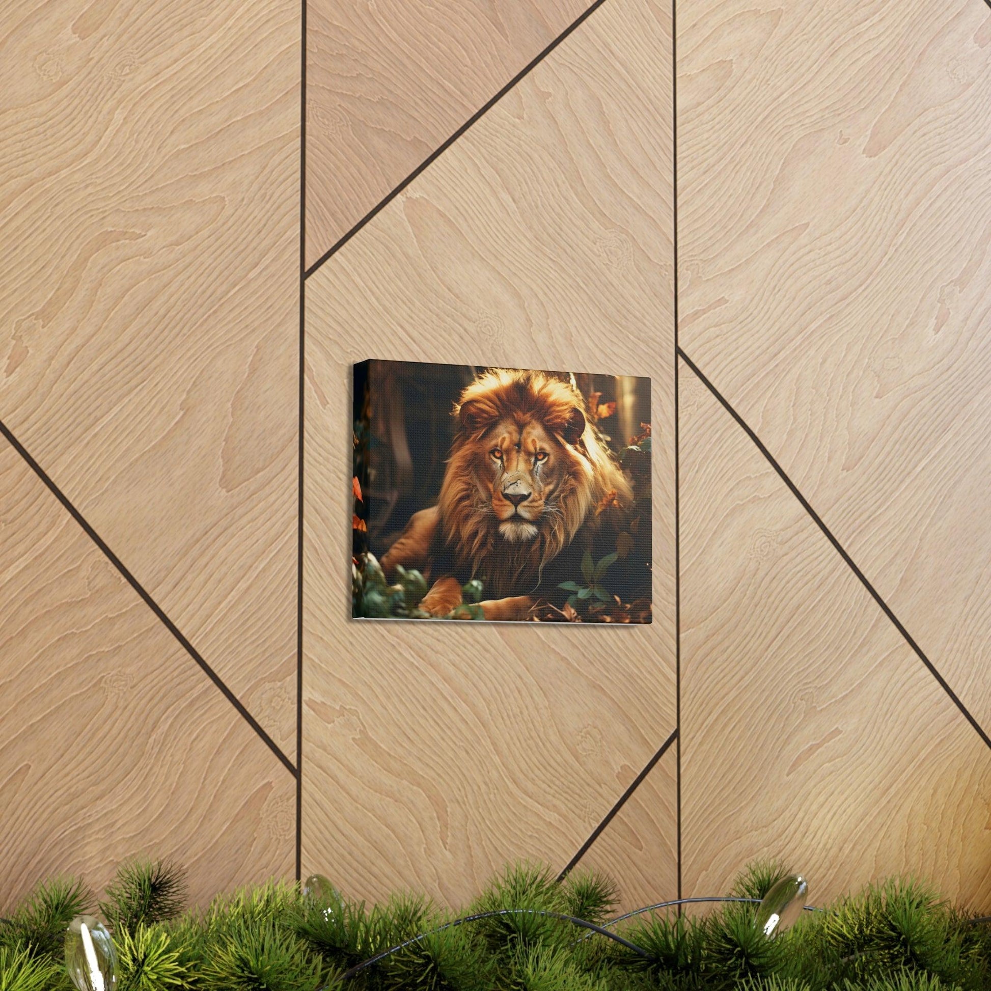 Lion In Nature Art Canvas Gallery Wraps Lion Print Large Canvas Art Animal Wall Art minimalist Wall Art Lover Gift - Giftsmojo