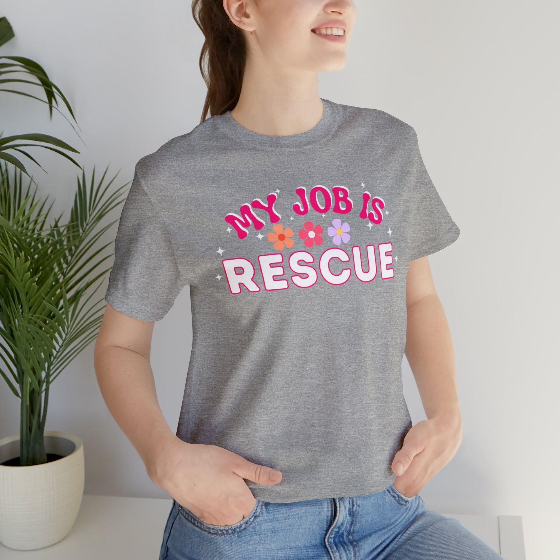 My Job is Rescue Shirt Firefighter Shirt Coast Guard Shirt Paramedic, Lifeguard, - Giftsmojo