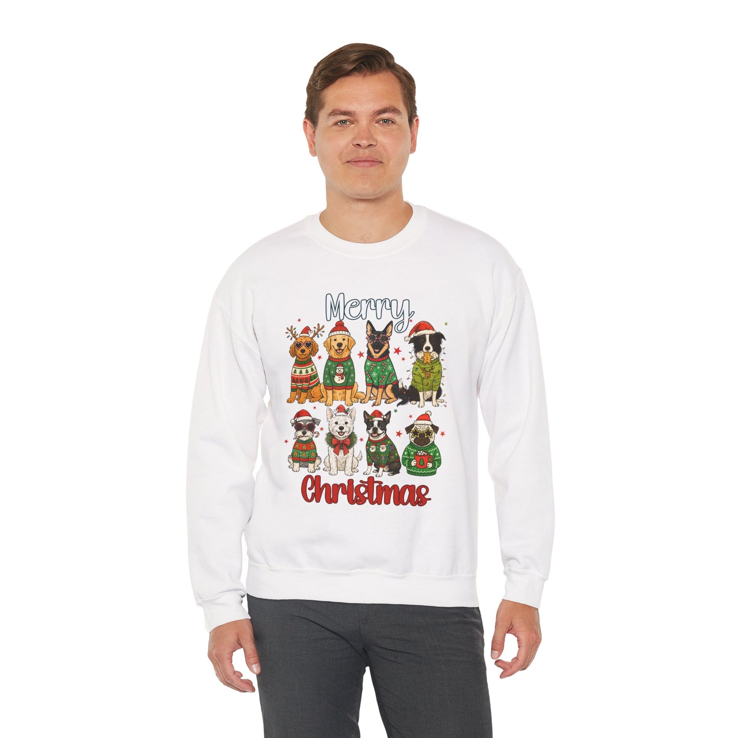 Dog Christmas Sweatshirt Unisex Fleece Graphic – GiftsMojo