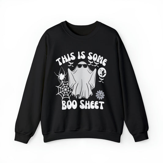 This Is Some Boo Sheet Ghost Sweatshirt Cute Ghost Sweatshirt Boo Ghost Sweatshirt Gift Shirt Funny Halloween Shirt Spooky Season Shirt - Giftsmojo