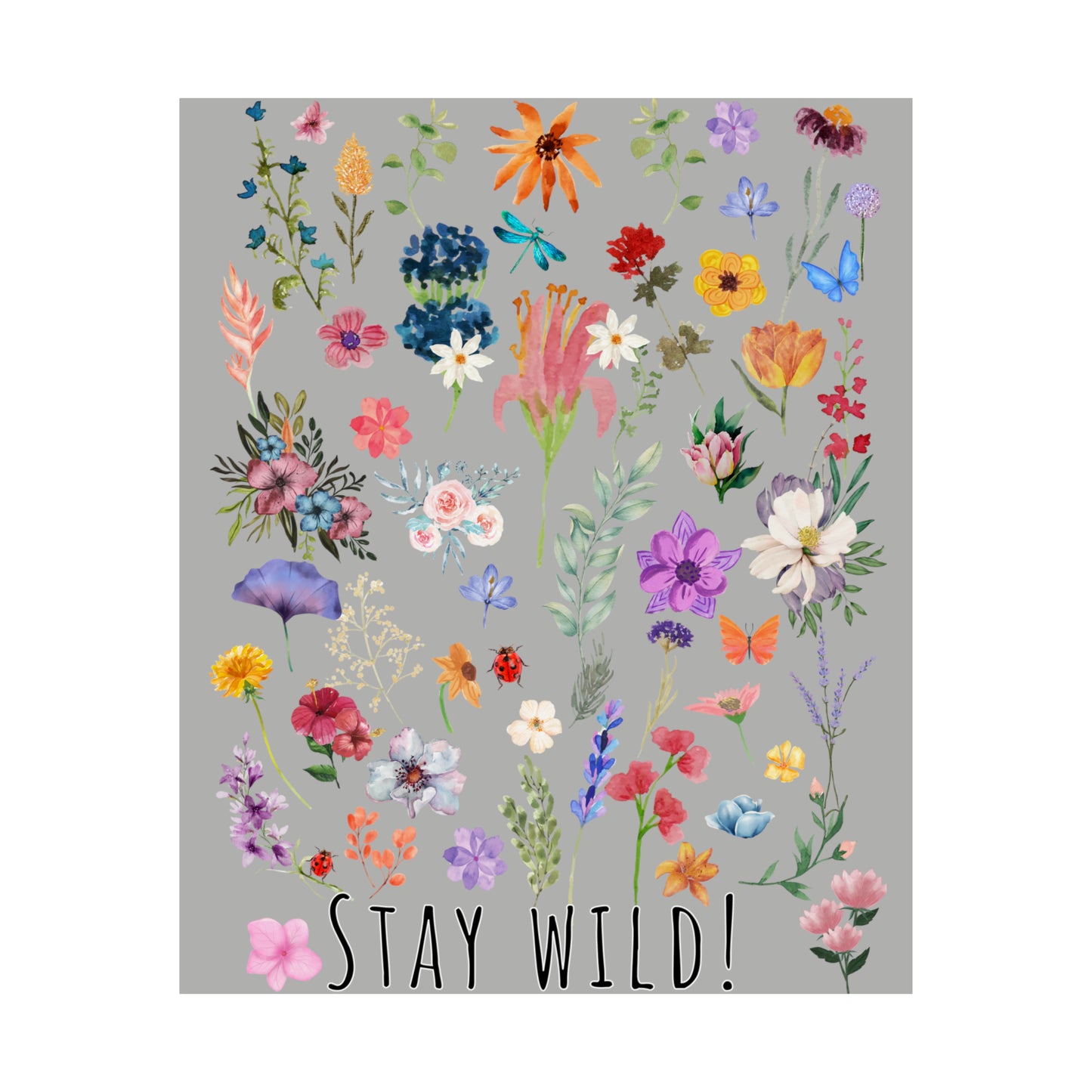 Watercolor Wildflowers Wall Art