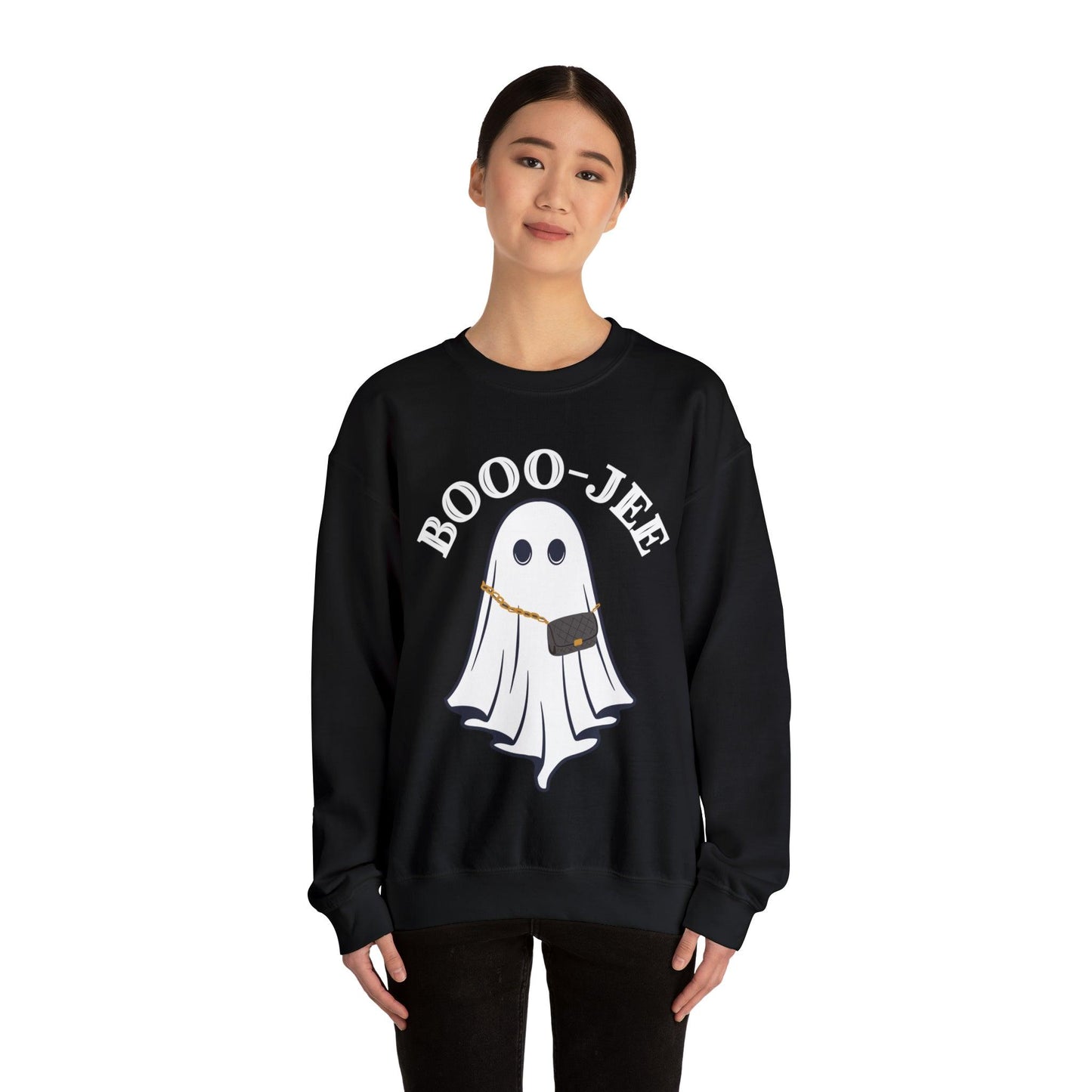 Booo-Jee Halloween Sweatshirt, Boo Halloween Sweatshirt, Spooky Ghost Sweatshirt, Boo Jee Shirt, Halloween Ghost Sweatshirt, Halloween Boo Shirt - Giftsmojo