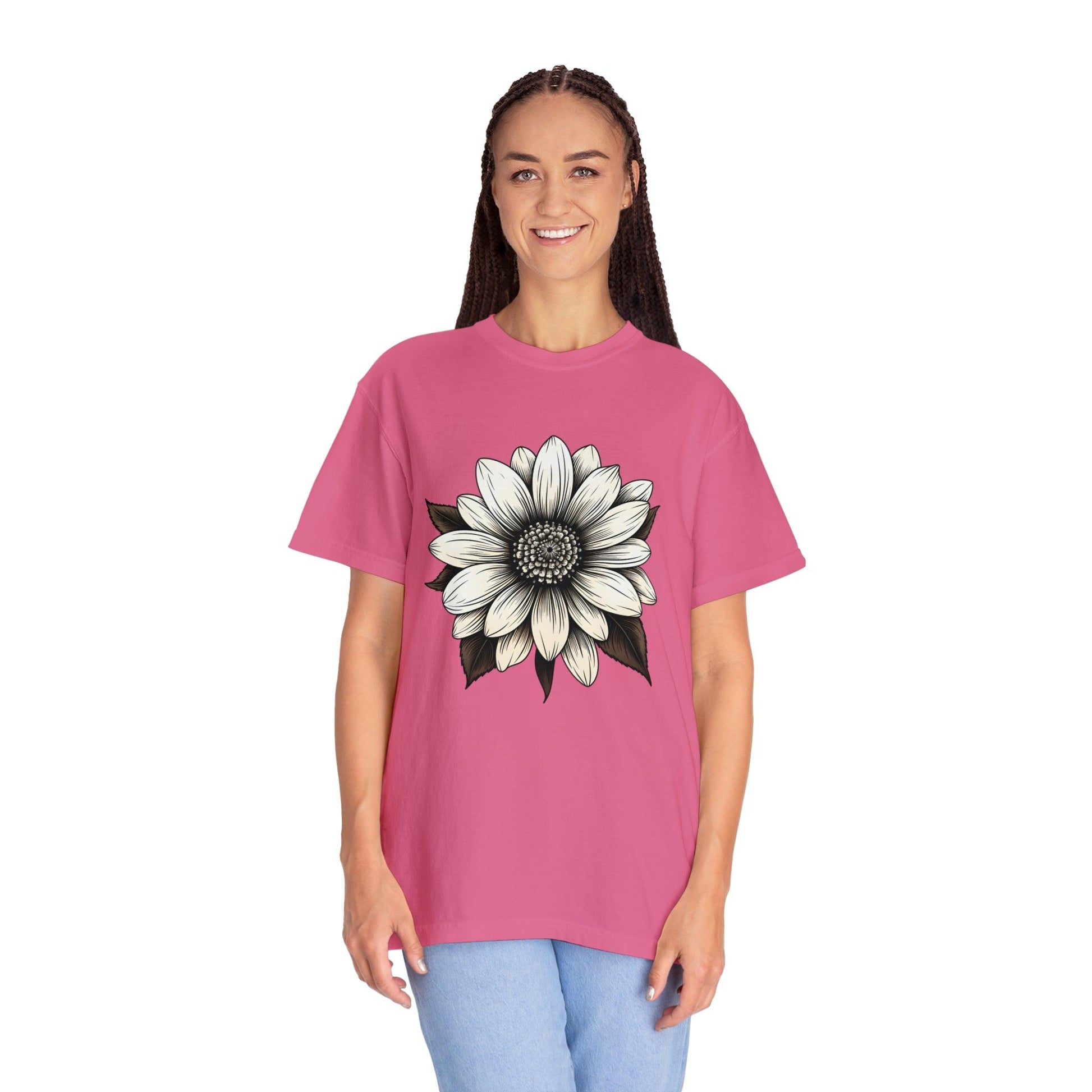 Sunflower Shirt Flower Shirt Aesthetic Women Top Floral Graphic Tee Floral Shirt Flower T-shirt, Wild Flower Shirt Gift For Her - Giftsmojo