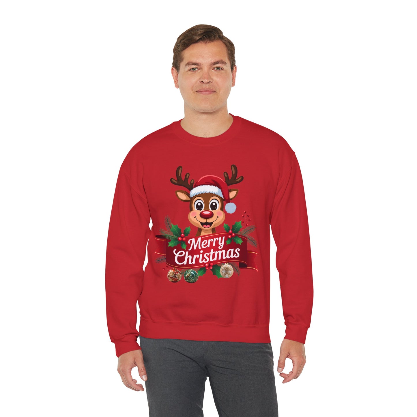Christmas Reindeer Crewneck Sweatshirt