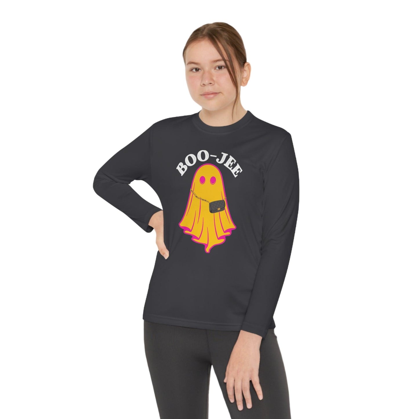 Boojee Youth Halloween Costume Long Sleeve Competitor Tee Boojee Halloween Boujee - Giftsmojo