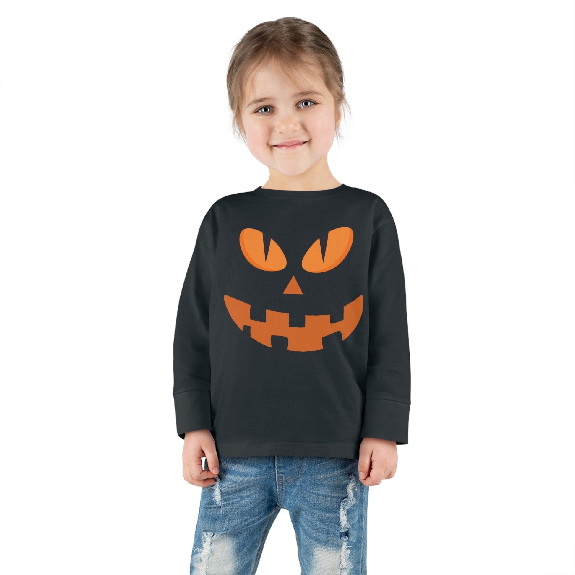 Kids Jack O Lantern Shirt Kids Halloween Pumpkin Face Shirt Kids Halloween Shirt Kids Long Sleeve Trick or Treat Outfit for Halloween - Giftsmojo