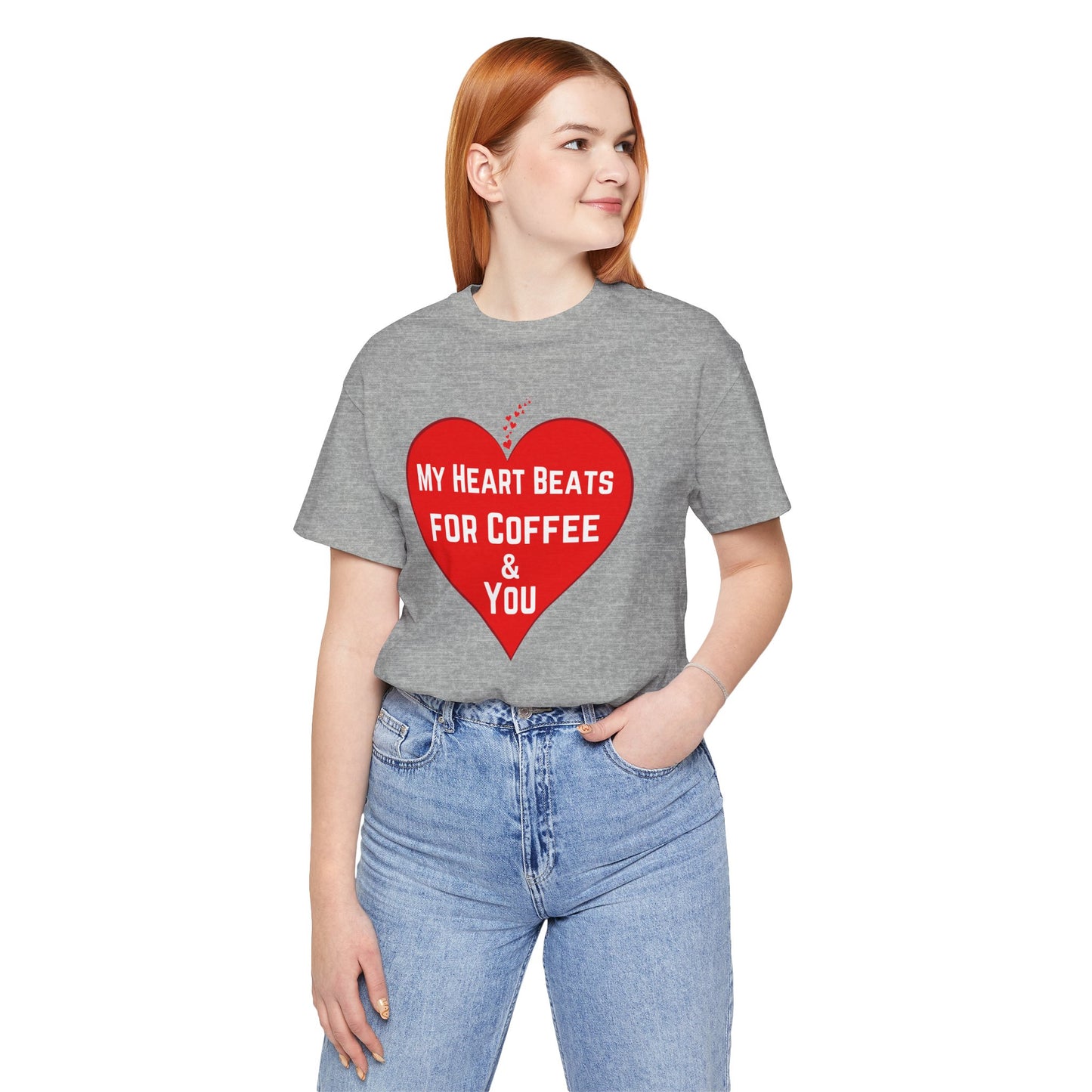 Coffee Lover Unisex Tee - My Heart Beats Design