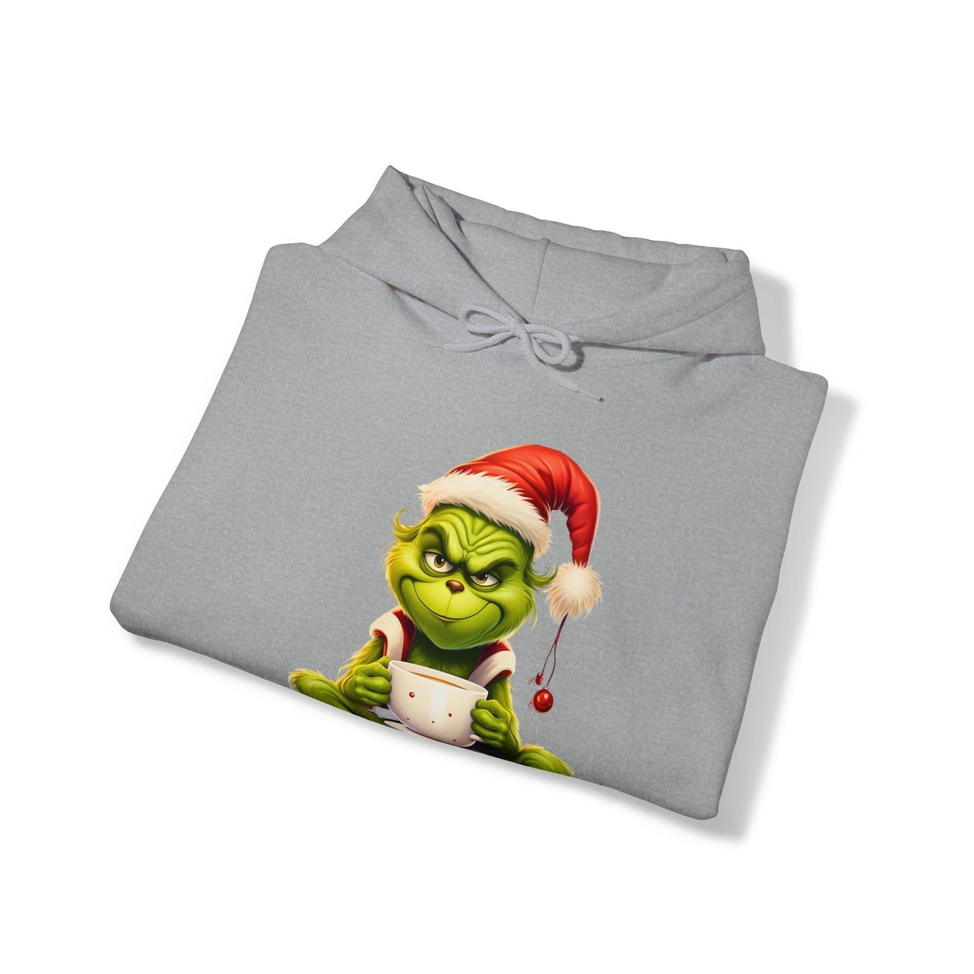 Funny Grinch Hooded Sweatshirt Grinch Christmas Sweatshirt Christmas Sweater Truck Pullover Christmas Tree Sweat Pine Tree Pullover Grinch With a Mug - Giftsmojo