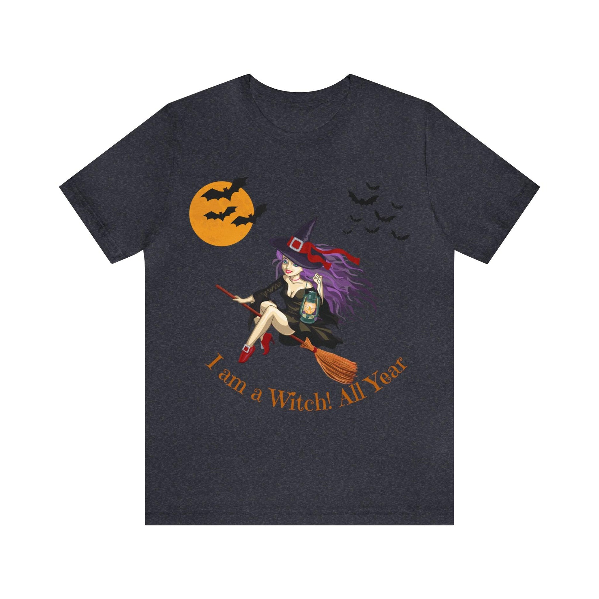 I am a witch All year Halloween Shirt,Vintage Witch Shirts Funny Witch Shirt Halloween Clothes Halloween Vibes Halloween Retro Halloween Outfit - Giftsmojo