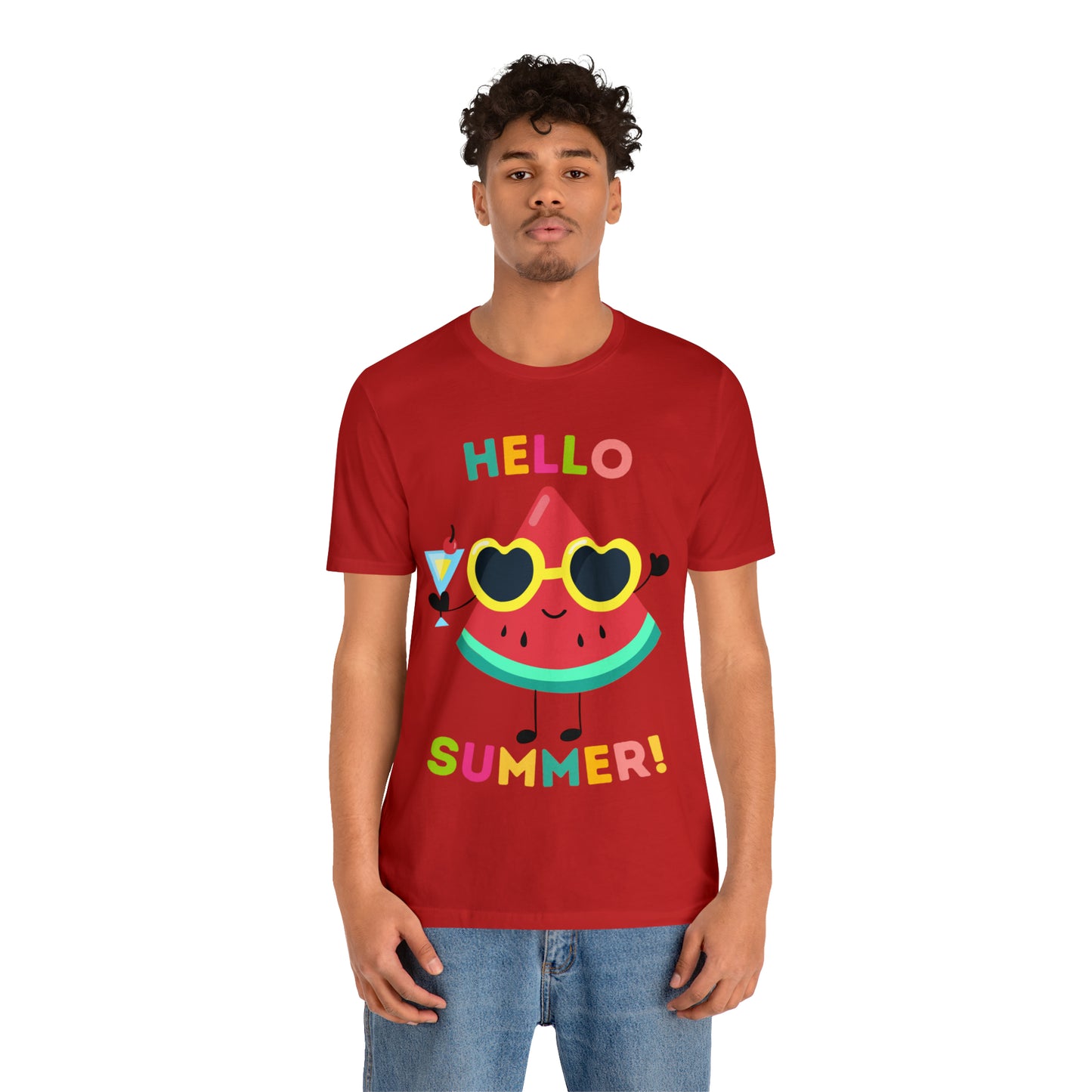 Hello Summer Shirt, Funny Summer Casual Top Tee,Unisex Summer Tshirt Ladies