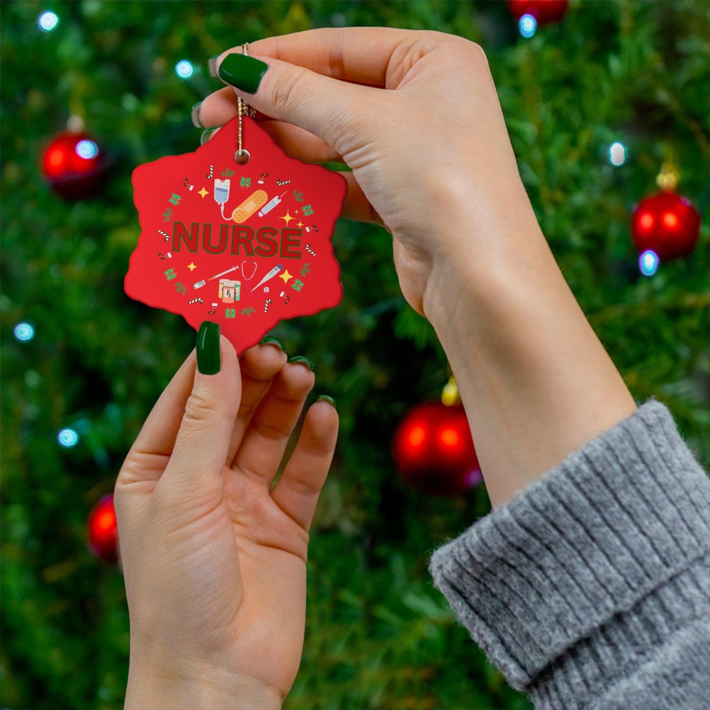 Nurse Christmas Ornament Nurse Ornament Nurse Christmas Tree Ornament Nurse Care Ornament Nurses Ornament Occupation Job - Giftsmojo