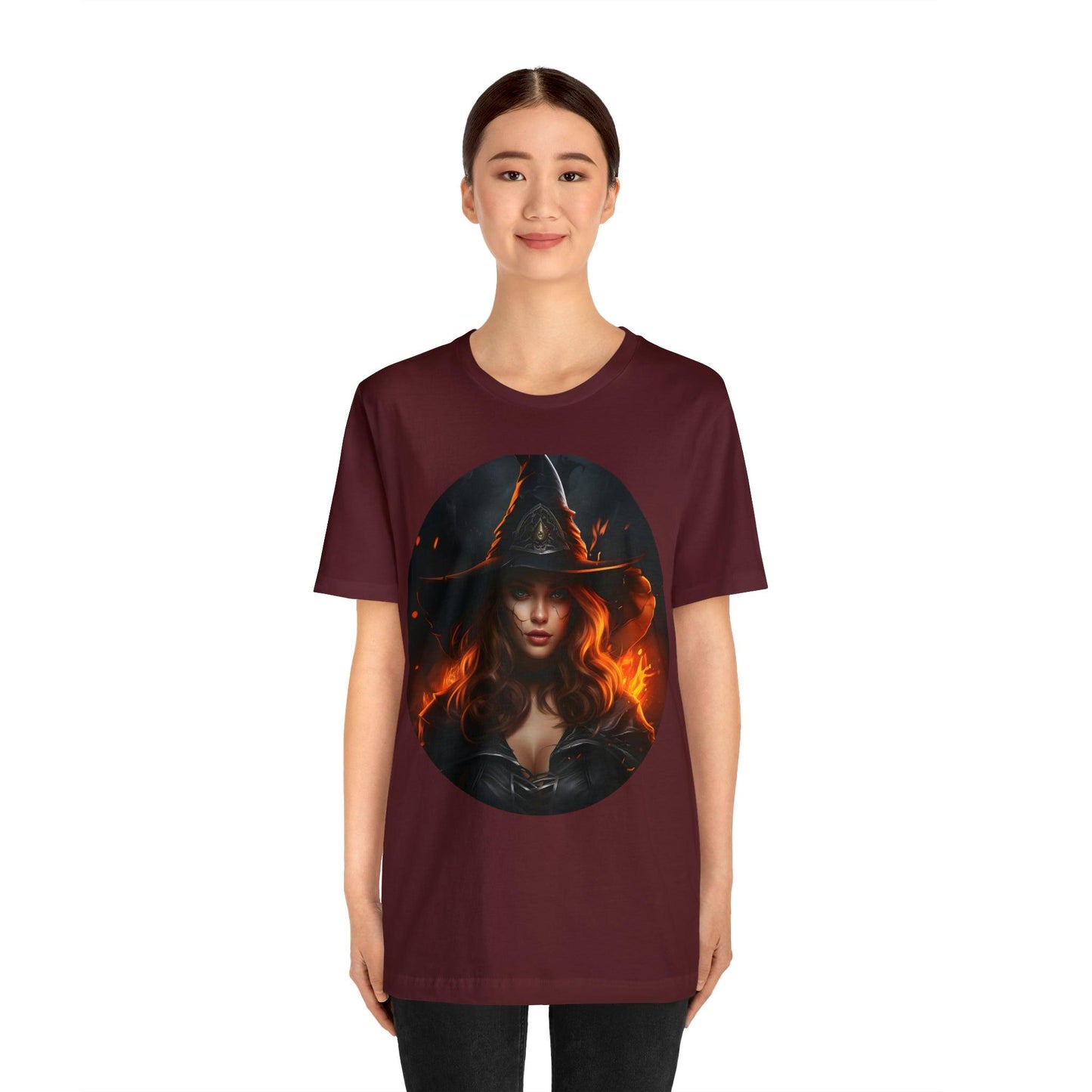 Spooky Witch Costume Spooky Season Vintage Halloween Shirt Moon Goddess Witch Shirt Halloween Costume Witch Shirt Women Halloween Party Tee - Giftsmojo