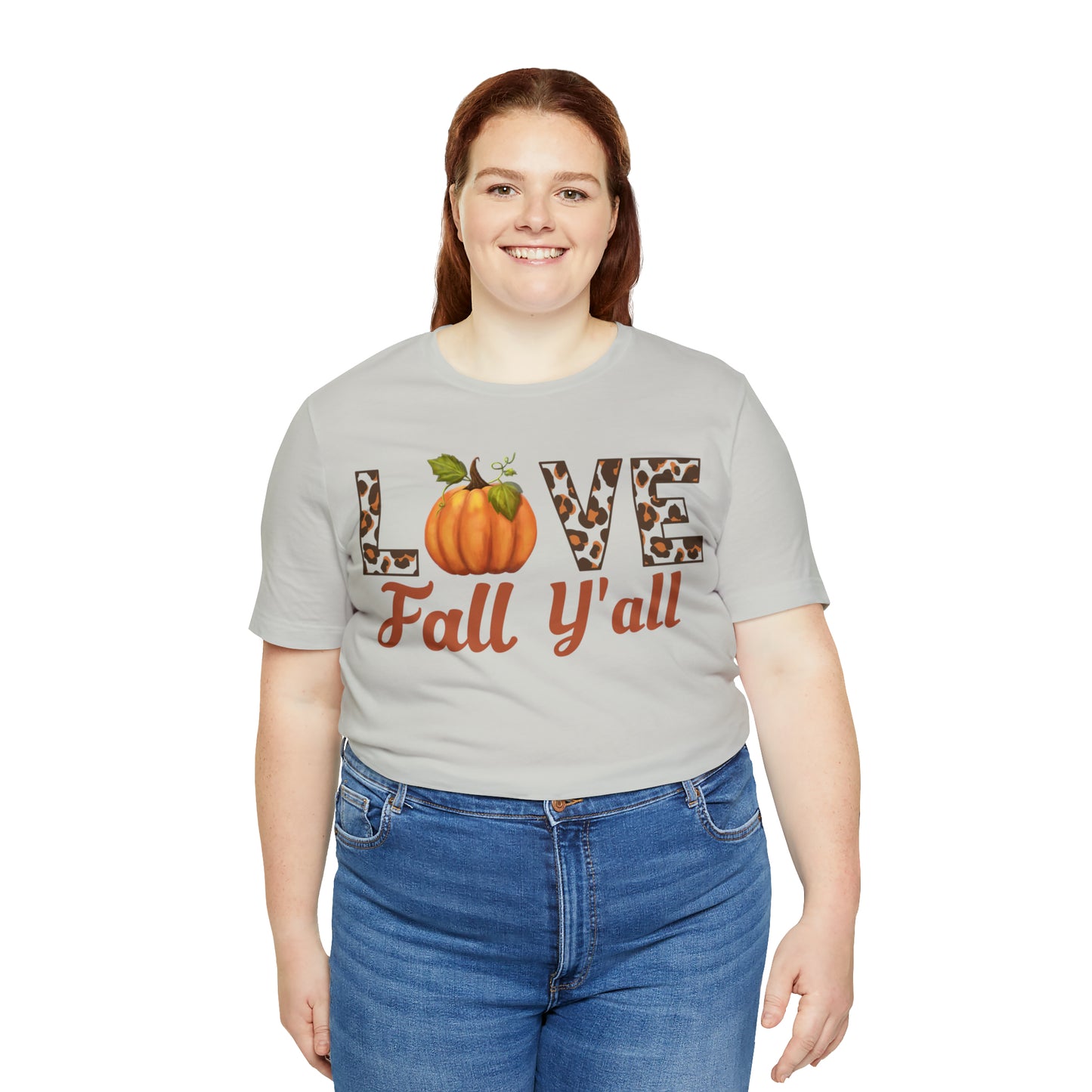 Leopard Print Love Fall Y'all Shirt, Pumpkin Shirt, Fall Shirt for Fall Lover, Fall gift