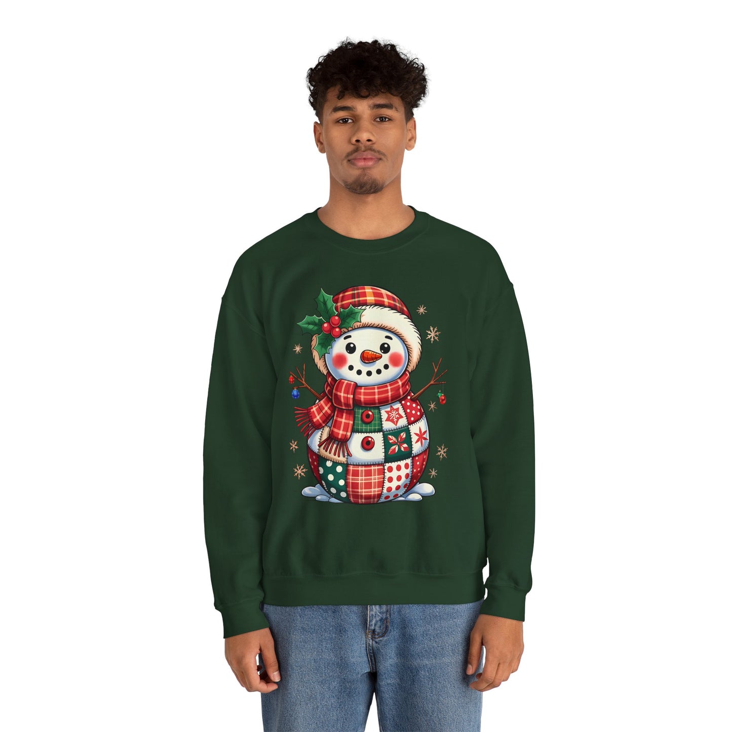 Patchwork Snowman Sweatshirt