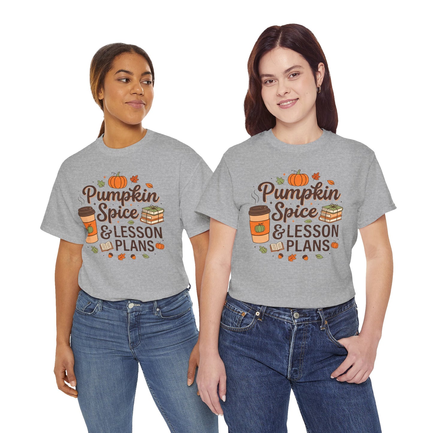 Pumpkin Spice & Lesson Plans Tee — Fall Teacher Coffee Shirt