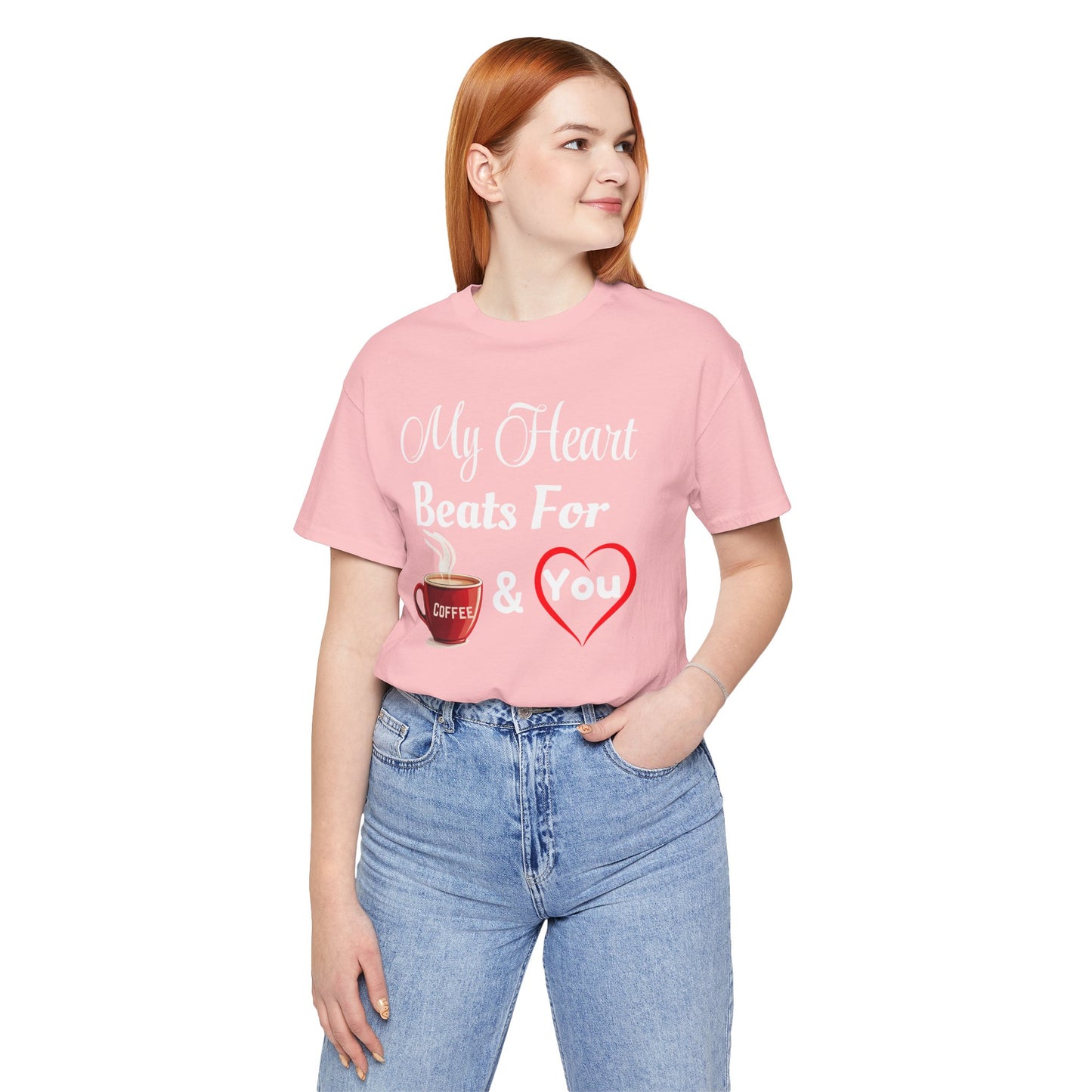 Coffee Lover Unisex Tee - My Heart Beats Design