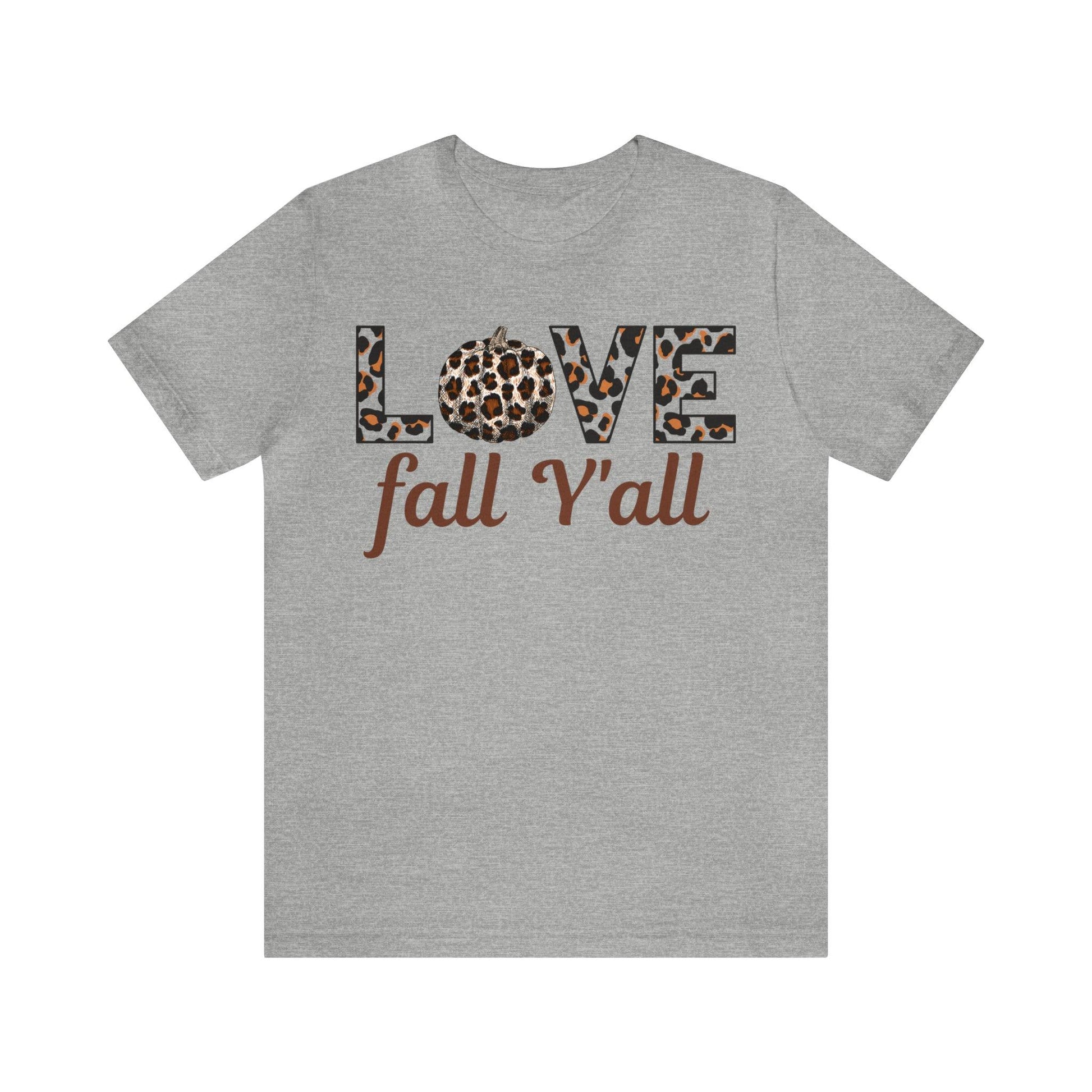 Leopard Print Love Fall Y'all Love Fall shirt Fall lover gift - Giftsmojo